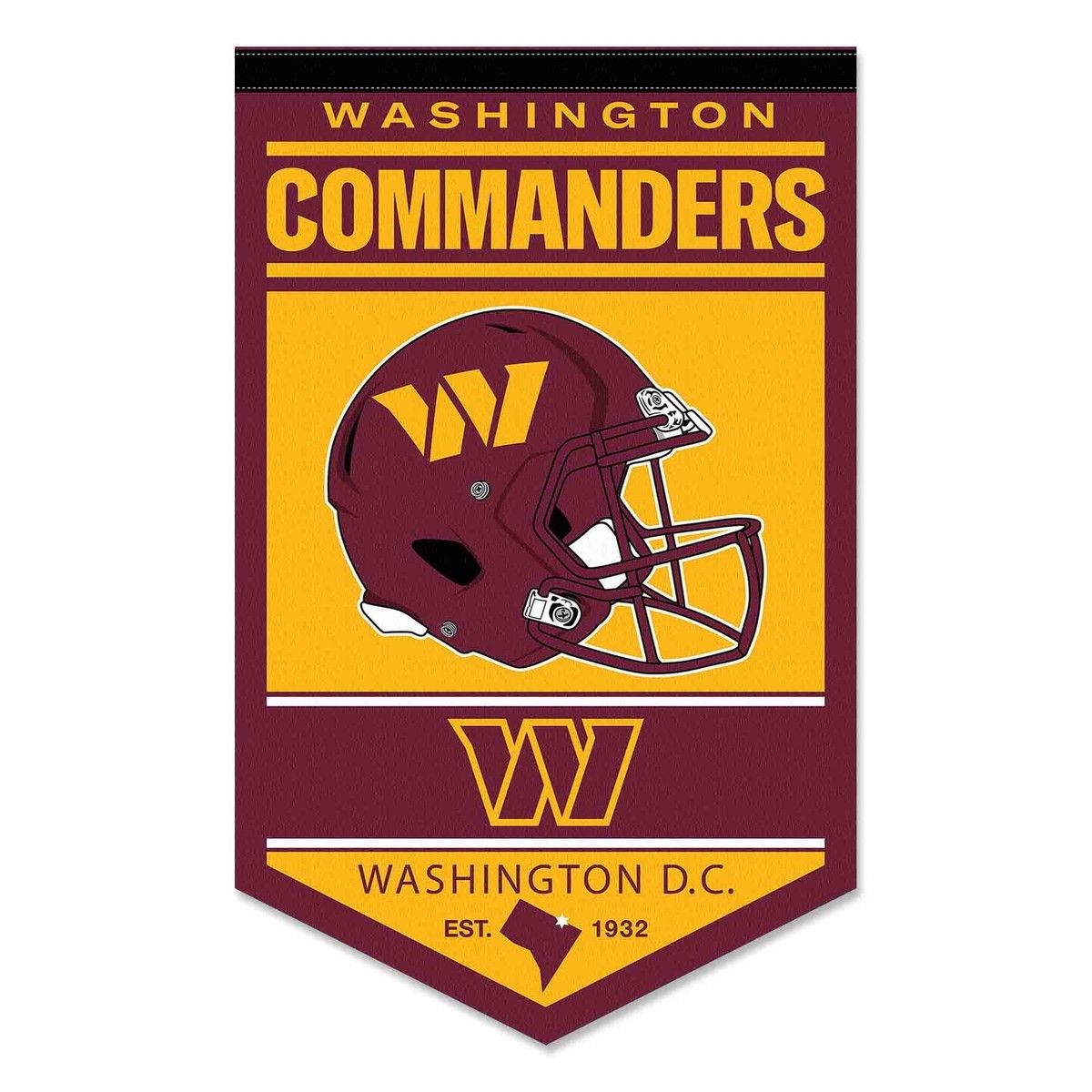 Washington Commanders Logo - Washington Commanders History Heritage Logo Banner Flag