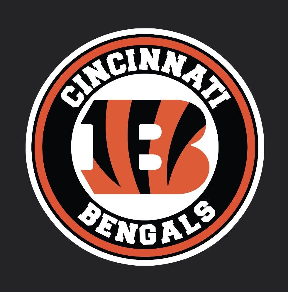 Cincinnati Bengals Logo - CINCINNATI BENGALS Logo Sticker Bat Stickers Car NFL Football Decal | eBay