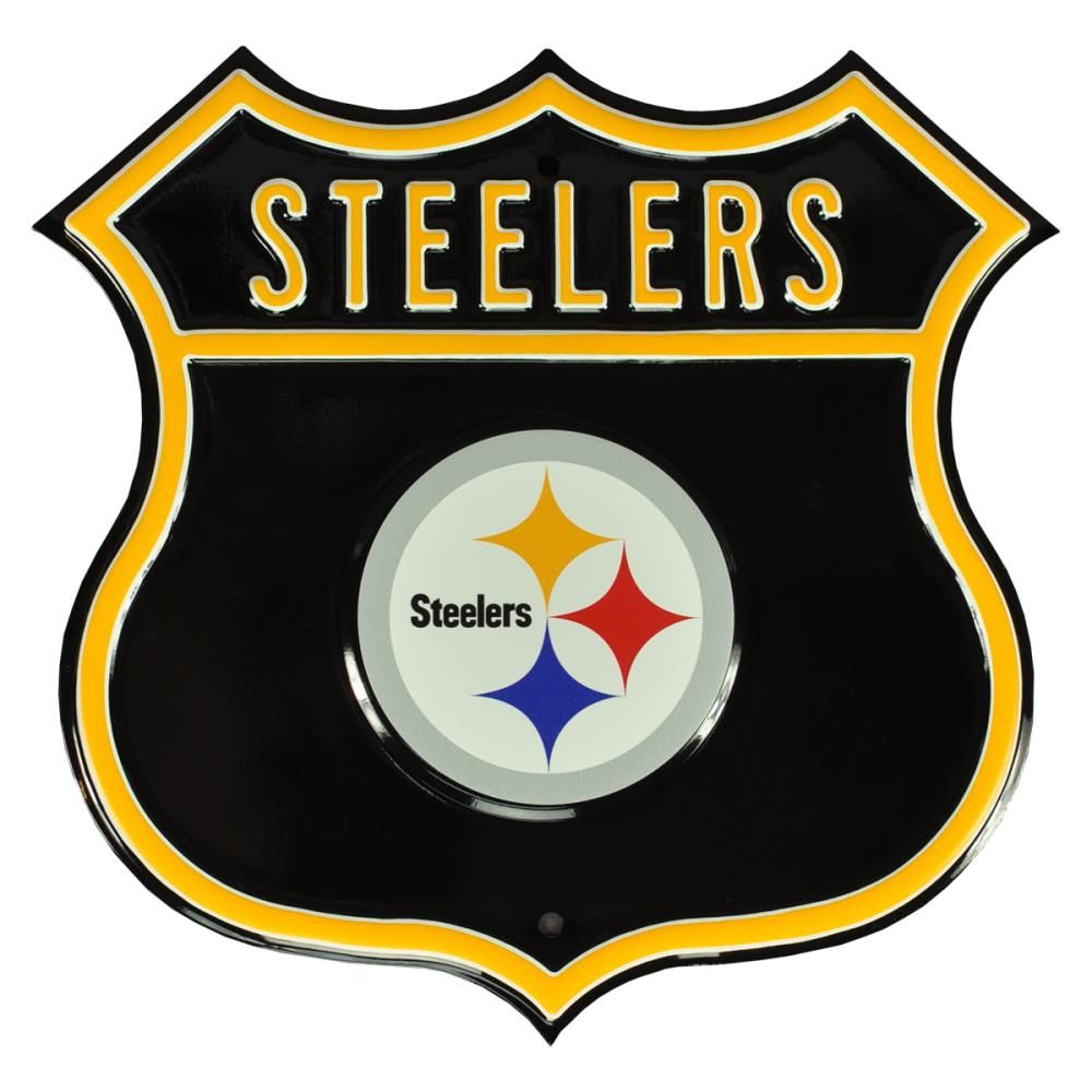 Pittsburgh Steelers Logo - Authentic Street Signs Pittsburgh Steelers 17-in x 16-in Metal Blank Sign