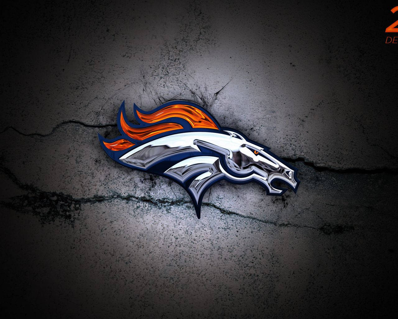 Denver Broncos Logo - Download Shining Denver Broncos Logo Wallpaper | Wallpapers.com