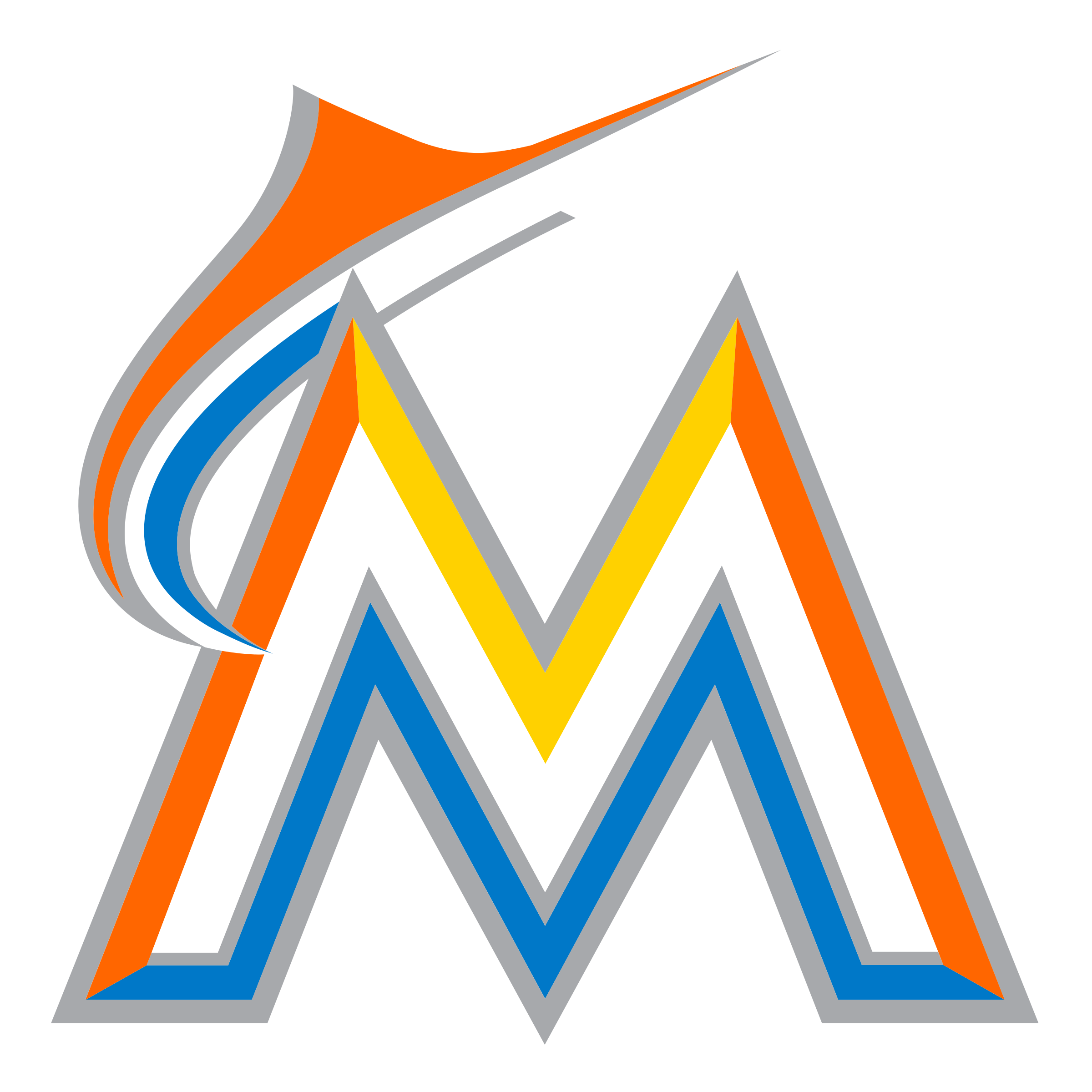Miami Marlins Logo - Mlb Marlins Logo History Marlins Park Inaugural Game Miami Marlins  Panoramic Poster Print
