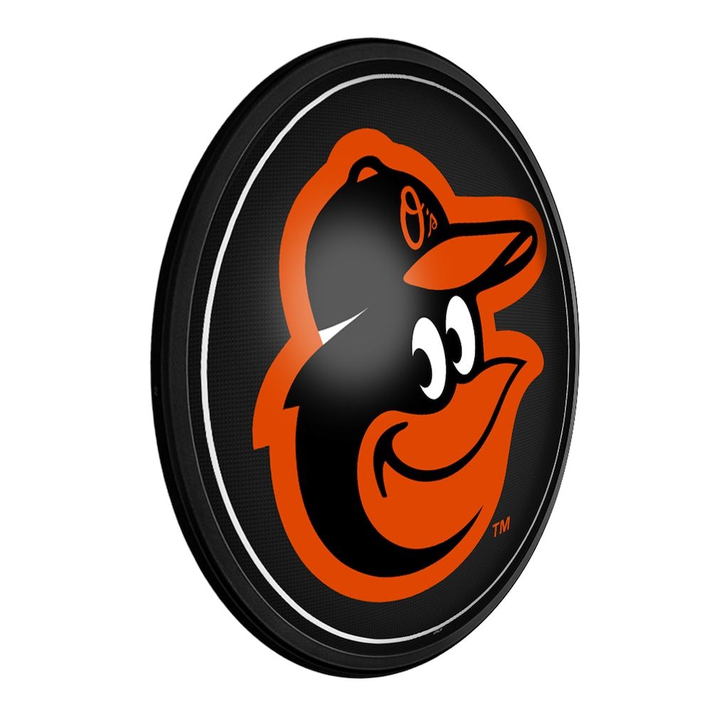 Baltimore Orioles Logo - Baltimore Orioles Mascot 18'' Round Slimline Illuminated Wall Sign