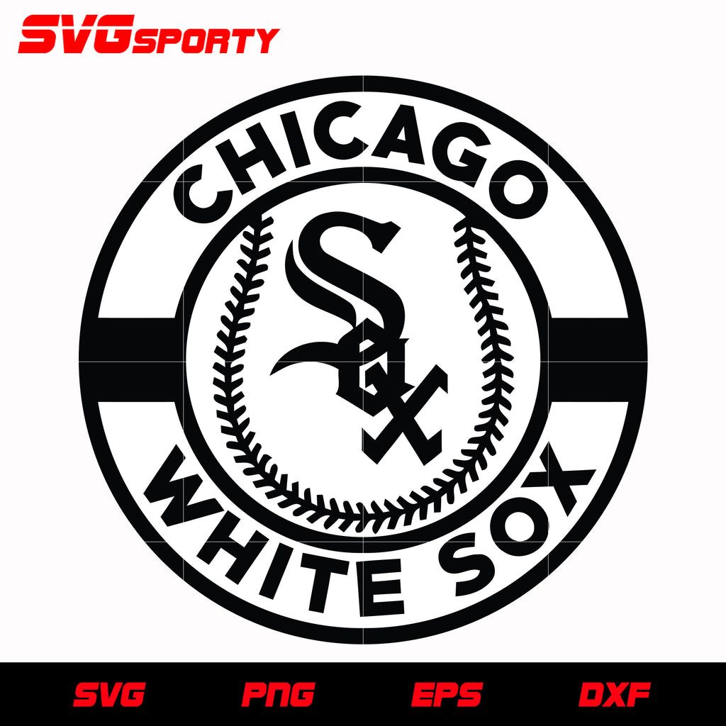 Chicago White Sox Logo - Chicago White Sox Cirlce Logo 4 svg, mlb svg, eps, dxf, png, digital f –  SVG Sporty