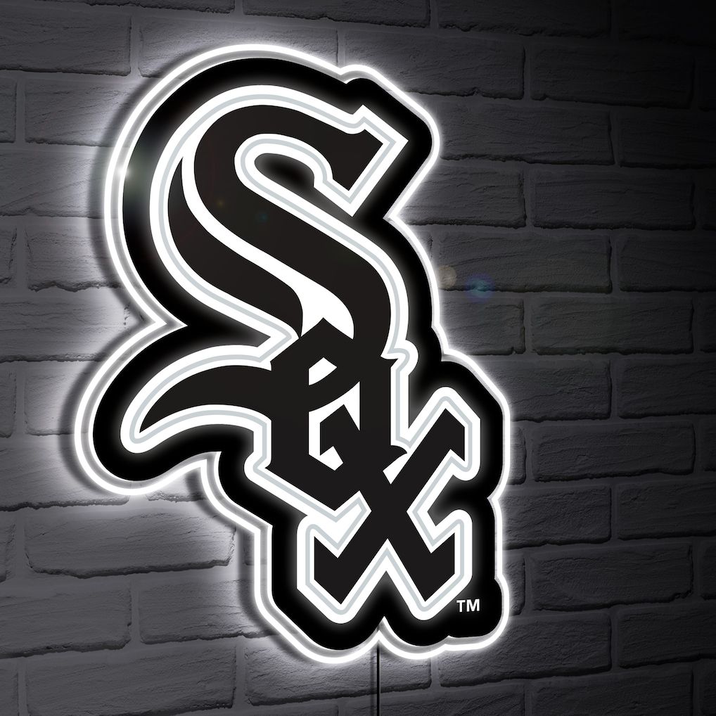 Chicago White Sox Logo - Chicago White Sox LED Team Logo Shaped Lighted Wall Sign