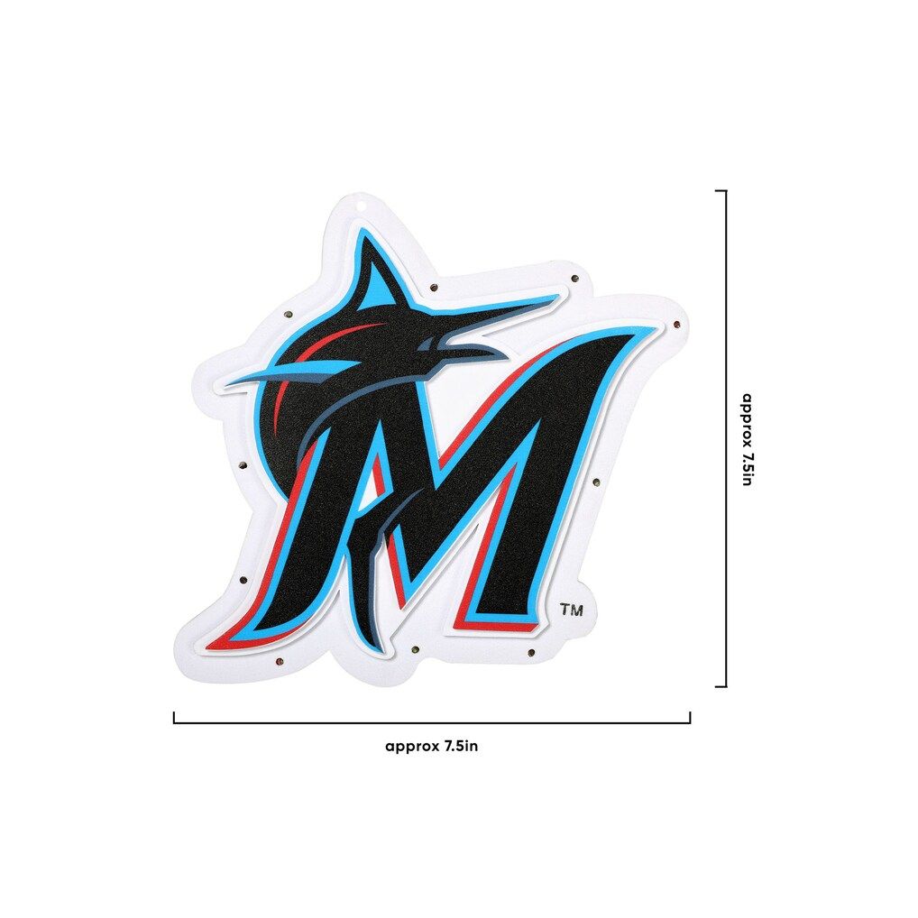 Miami Marlins Logo - FOCO Miami Marlins Light Up Big Logo Fan Chain