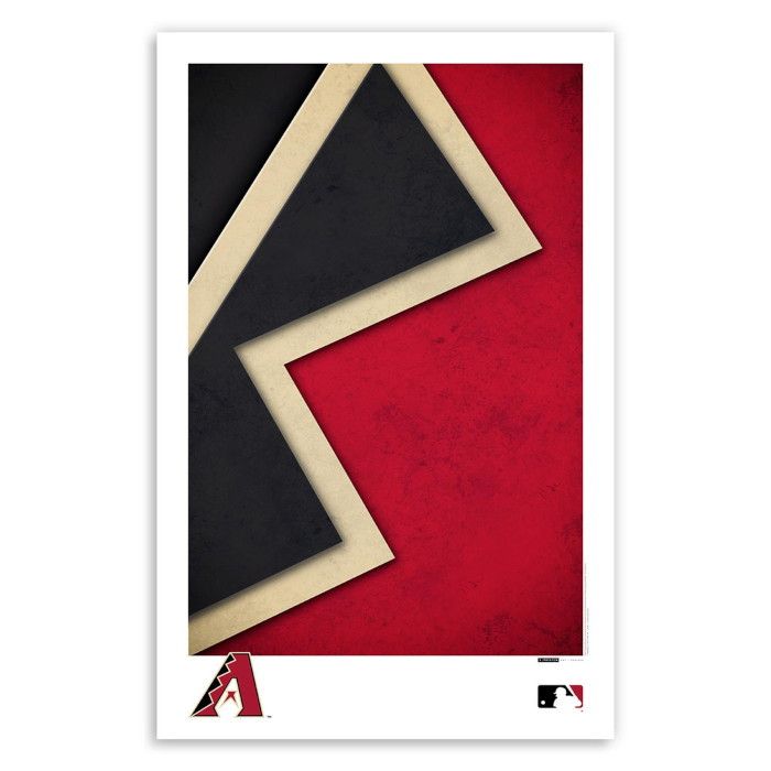 Arizona Diamondbacks Logo - Arizona Diamondbacks Minimalist Team Logo Collection 11 x 17 Fine Art Print  by artist S. Preston