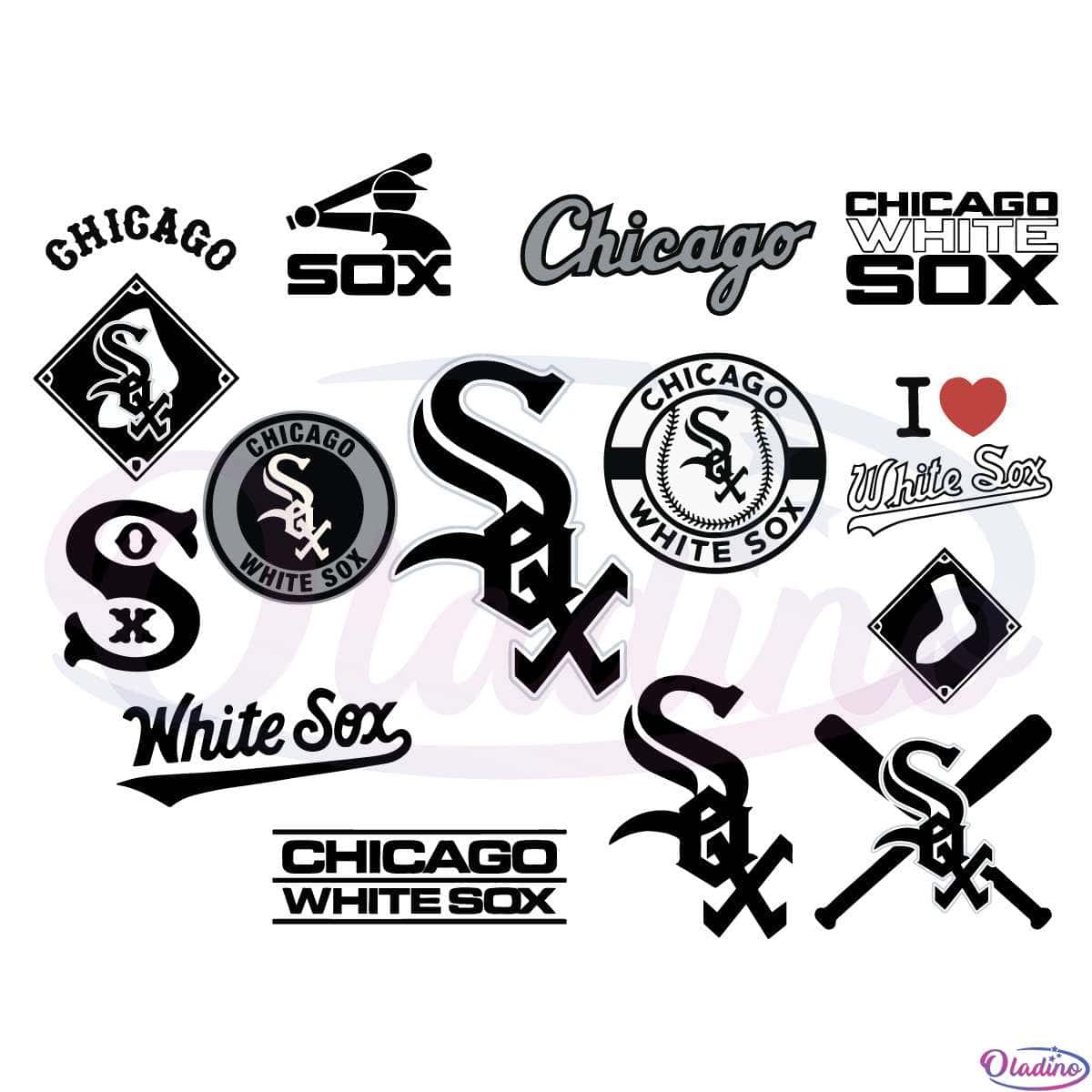 Chicago White Sox Logo - 15 Layered Chicago White Sox Logo Baseball Svg Digital, Sport Svg - Oladino