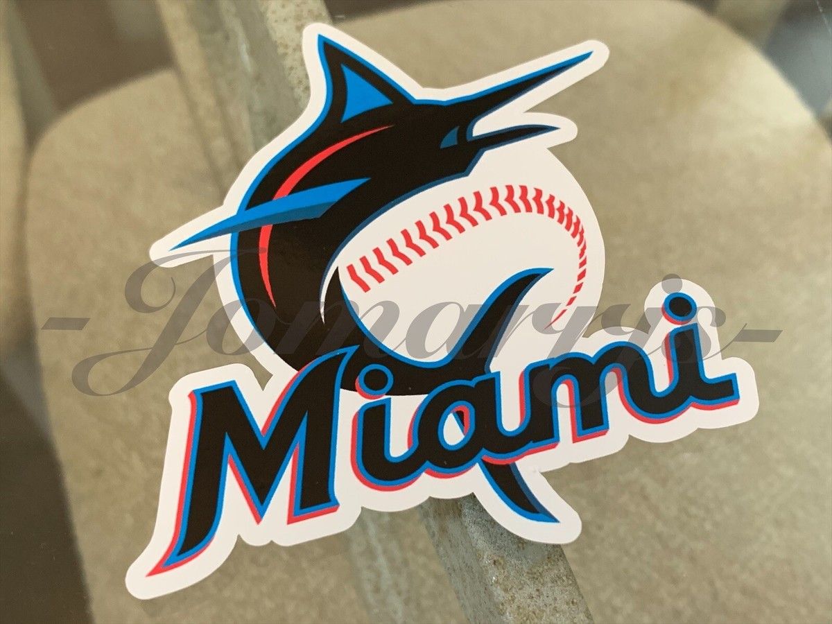 Miami Marlins Logo - Miami Marlins Baseball Team Logo MLB Sticker Decal florida 2