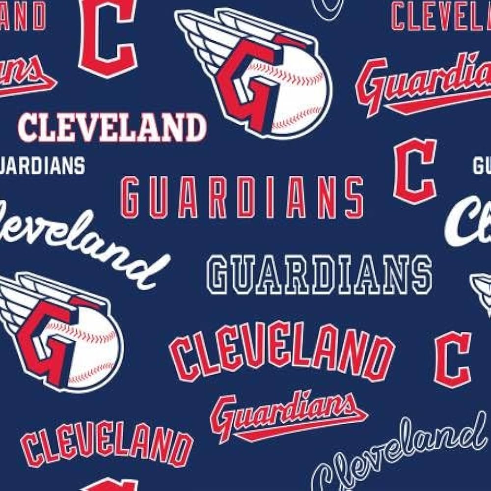Cleveland Guardians Logo - Amazon.com: Cleveland Guardians Cotton Fabric - MLB Team Logo Cotton Fabric  by The Yard, Fat Quarter, Half Yard, 1 Yard, 2 Yard Cuts