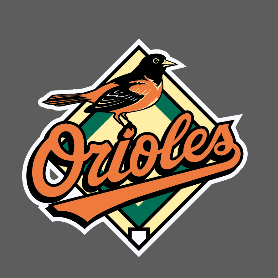 Baltimore Orioles Logo - Baltimore Orioles Vintage Logo 1999 - 2008 Vinyl Wall Decal