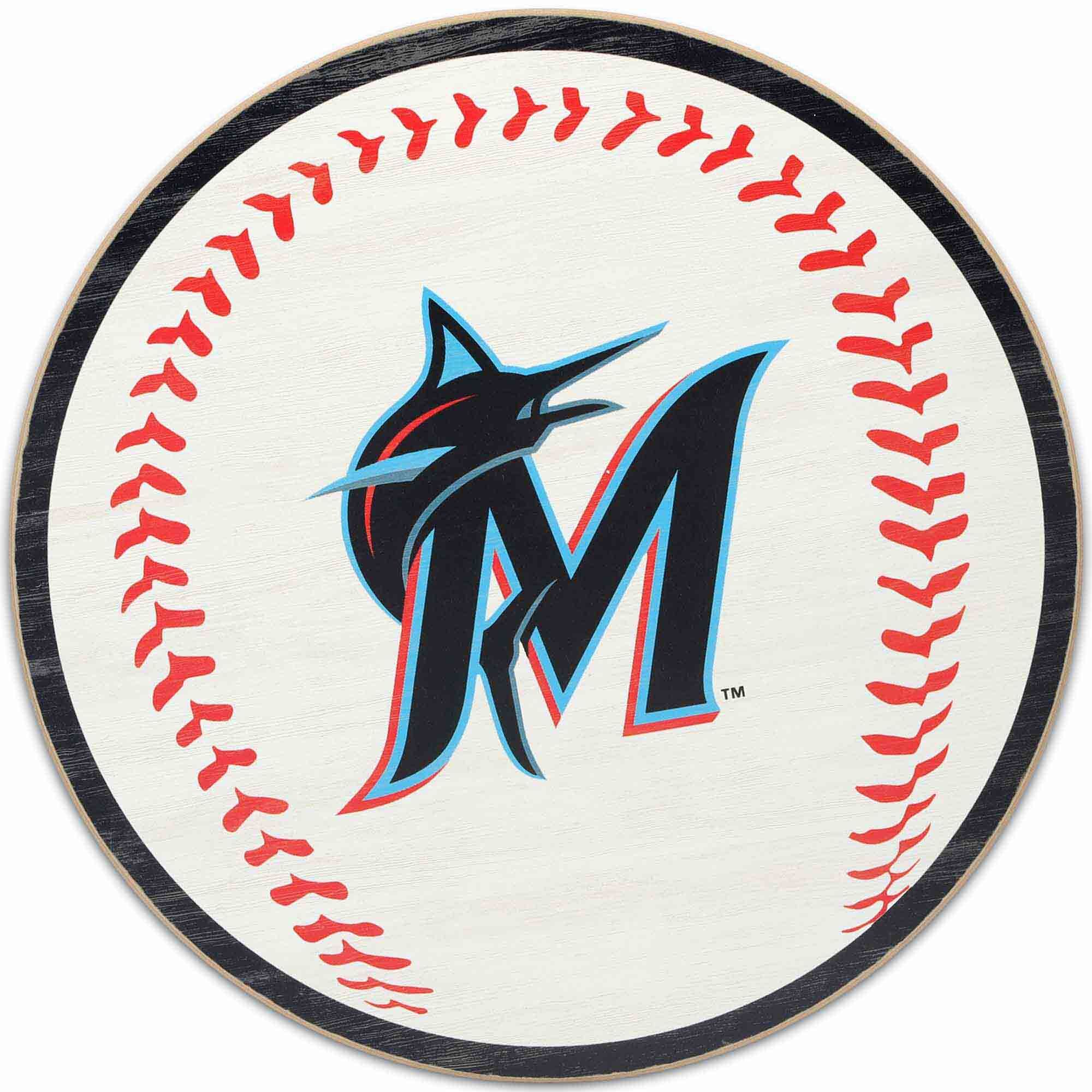 Miami Marlins Logo - Miami Marlins Baseball Wood Sign