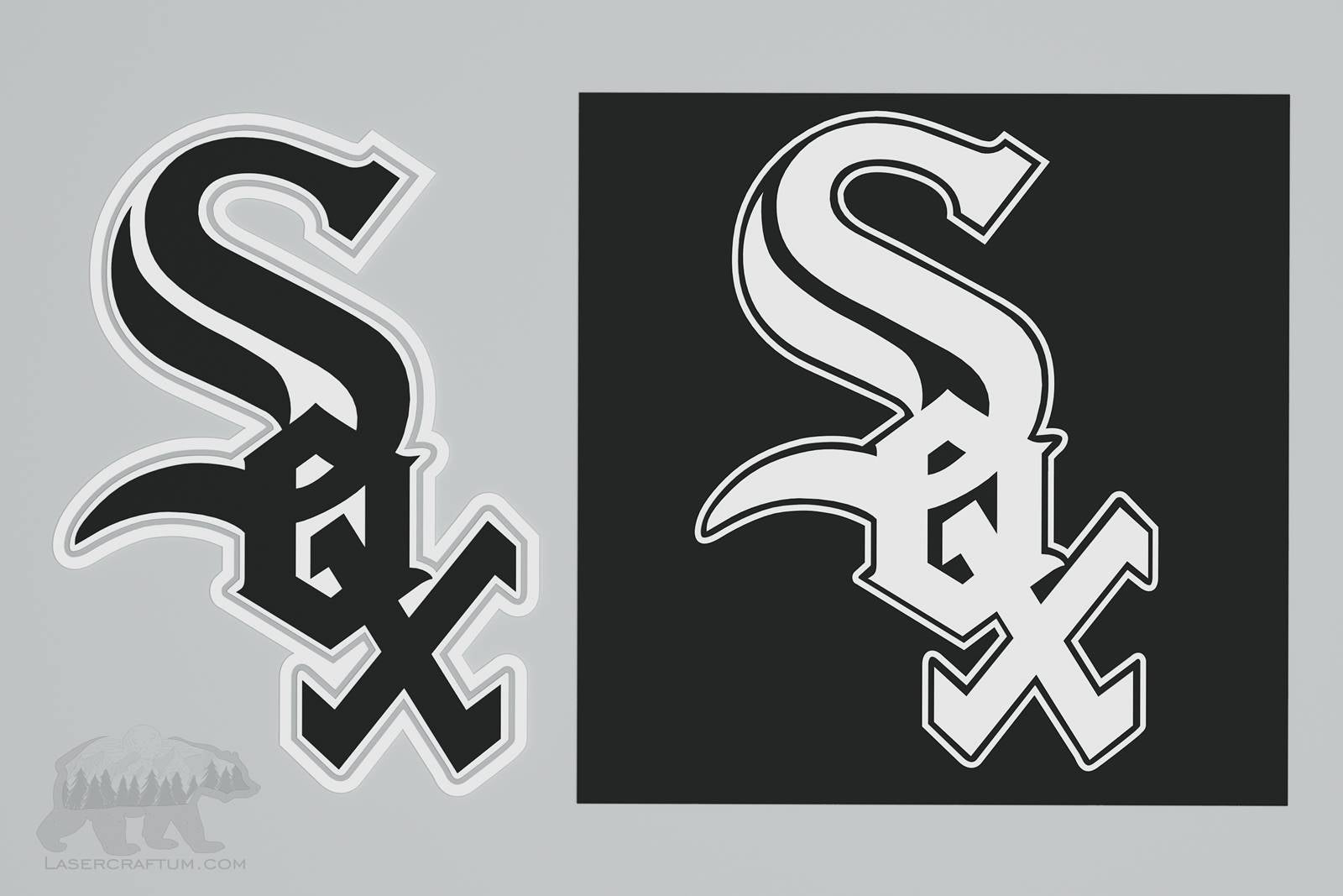 Chicago White Sox Logo - Chicago White Sox Layered Design for cutting - LaserCraftum