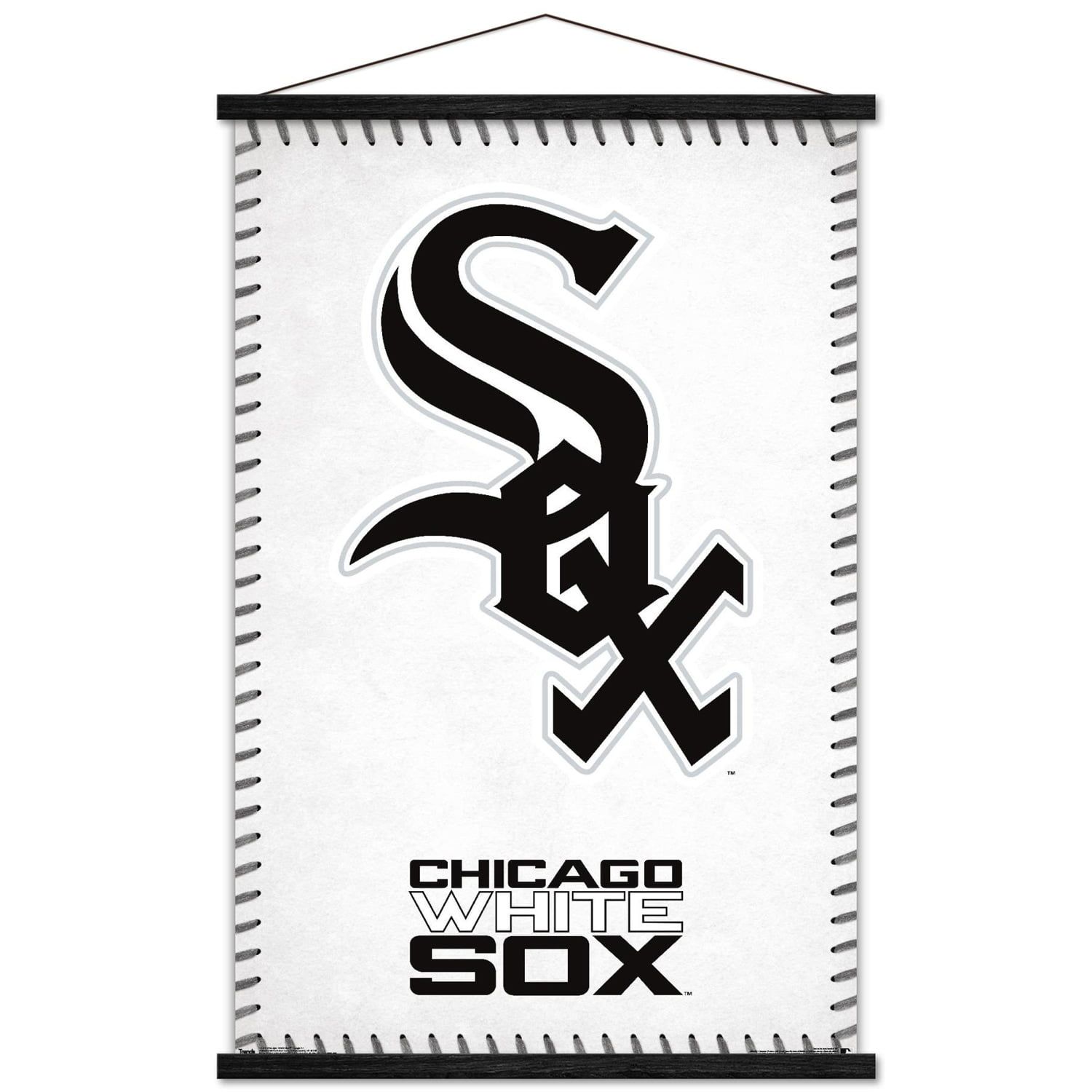 Chicago White Sox Logo - MLB Chicago White Sox - Logo 17 Wall Poster with Wooden Magnetic Frame,  22.375