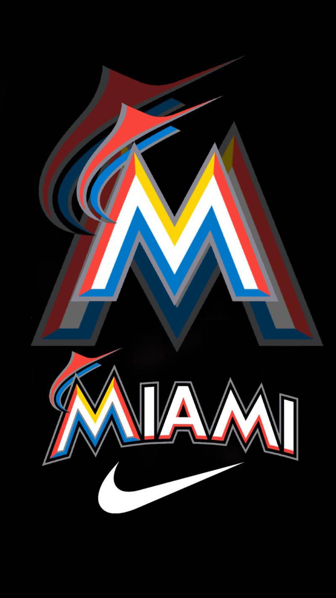 Miami Marlins Logo - Download Miami Marlins Nike Logo Wallpaper | Wallpapers.com