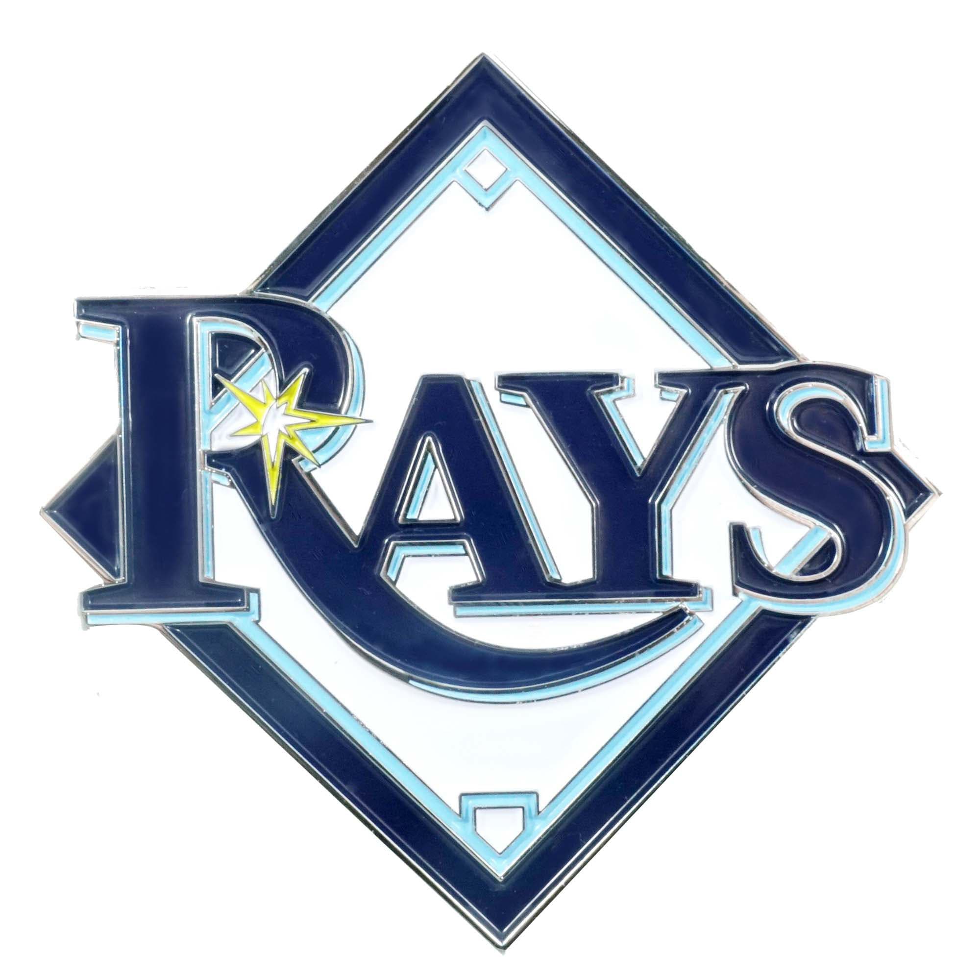 Tampa Bay Rays Logo - Tampa Bay Rays Logo Brands Embossed Color Auto Emblem