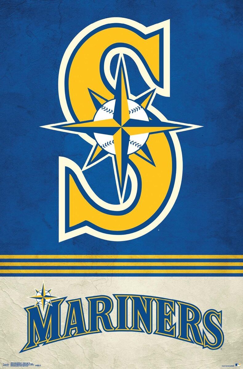 Seattle Mariners Logo - MLB Seattle Mariners - Retro Logo Poster