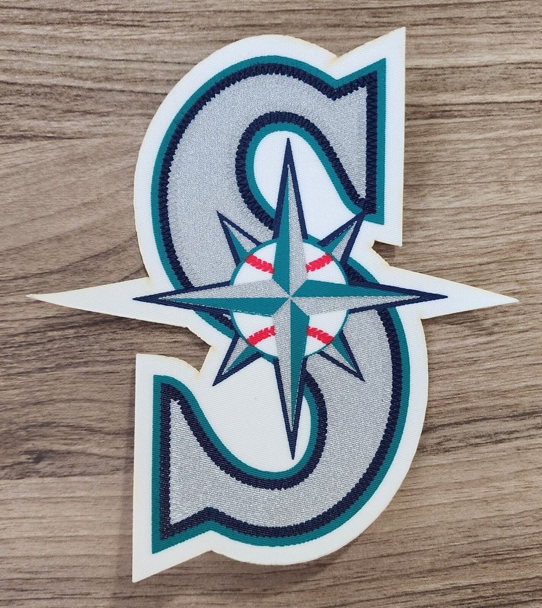 Seattle Mariners Logo - Vintage Seattle Mariners Logo Fabric Sticker 5