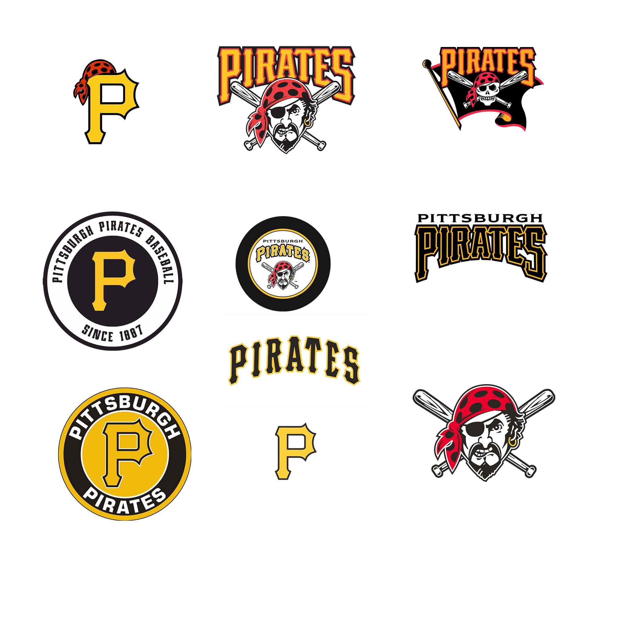 Pittsburgh Pirates Logo - Pittsburgh Pirates SVG - Pittsburgh Pirates Logo MLB Baseball SVG cut file  for cricut files Clip Art Digital Files vector, eps, ai, dxf, png