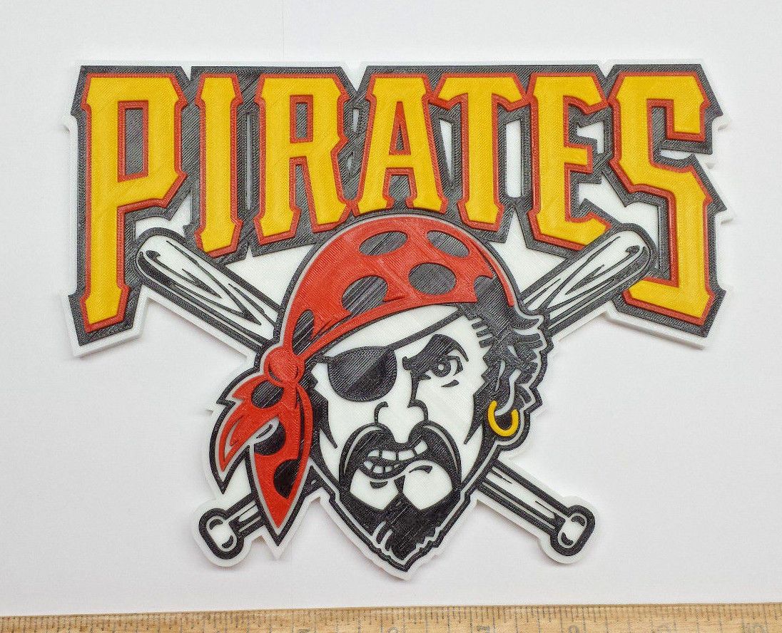 Pittsburgh Pirates Logo - Pittsburgh Pirates 3D Baseball Logo - Emblem, Ornament or Magnet !!