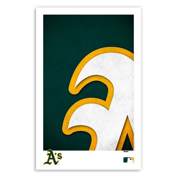 Oakland Athletics Logo - Oakland Athletics Minimalist Team Logo Collection 11 x 17 Fine Art Print by  artist S. Preston