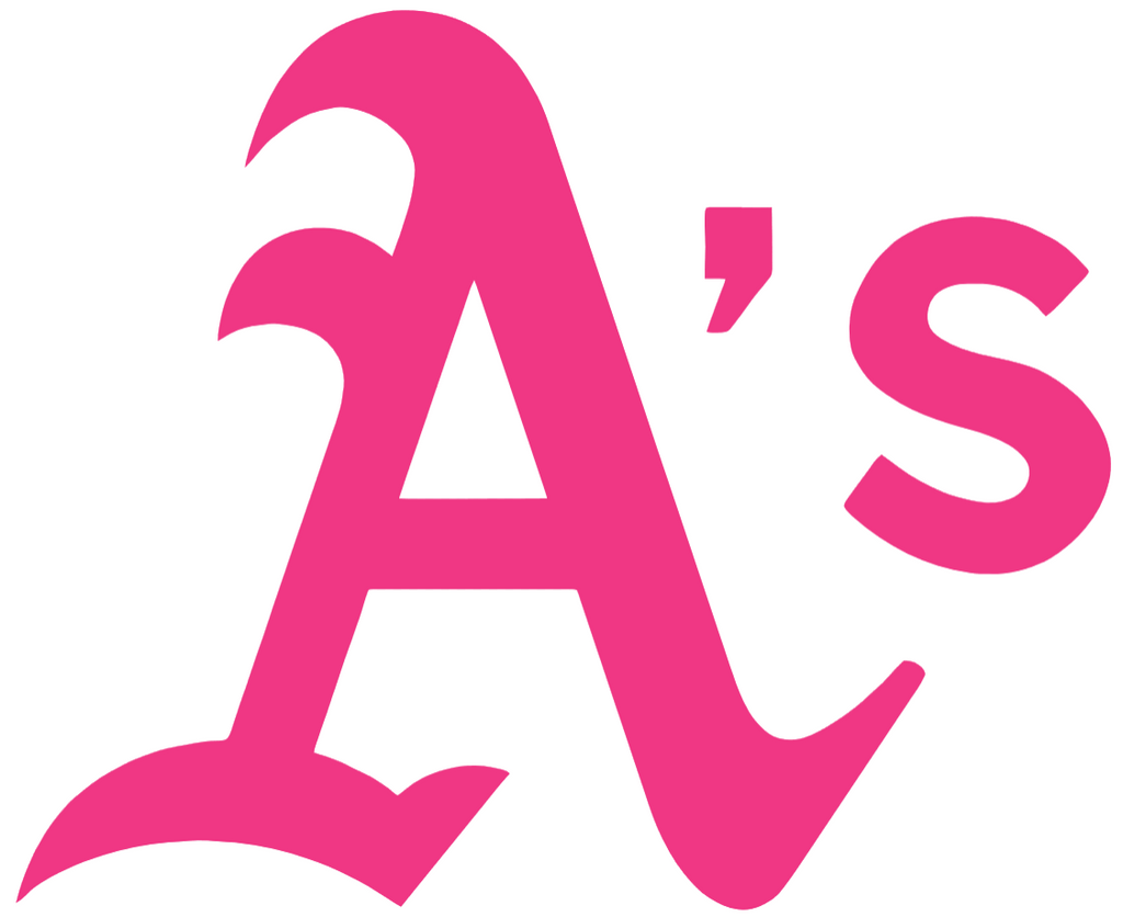 Oakland Athletics Logo - Oakland Athletics Hot Pink Team Logo Premium Vinyl Decal PICK SIZE –  SportsJewelryProShop