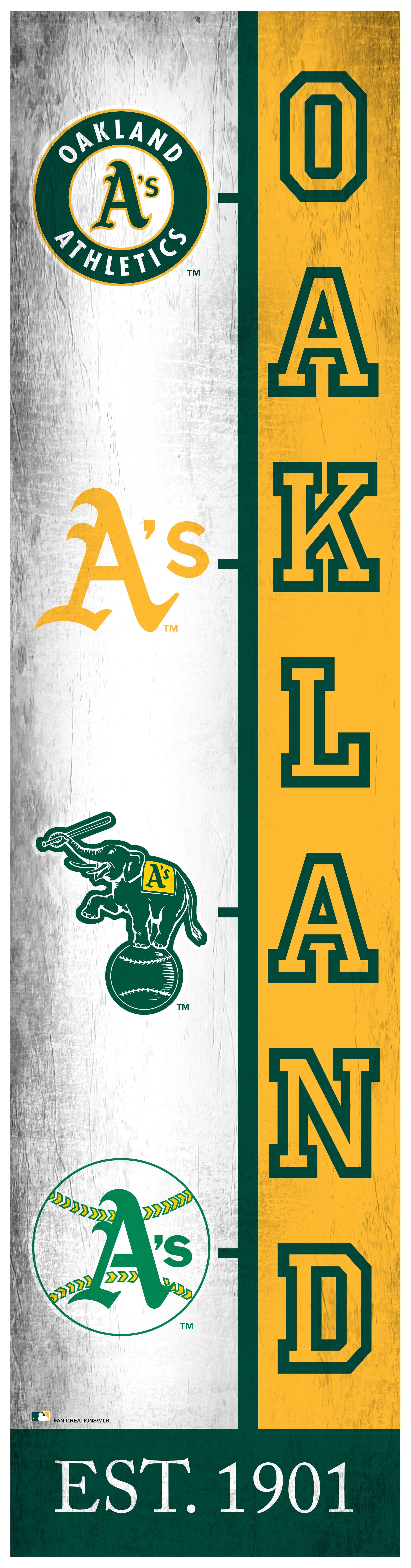 Oakland Athletics Logo - fan creations Oakland Athletics Team Logo Progression 6x24 Hot Sale | Hots