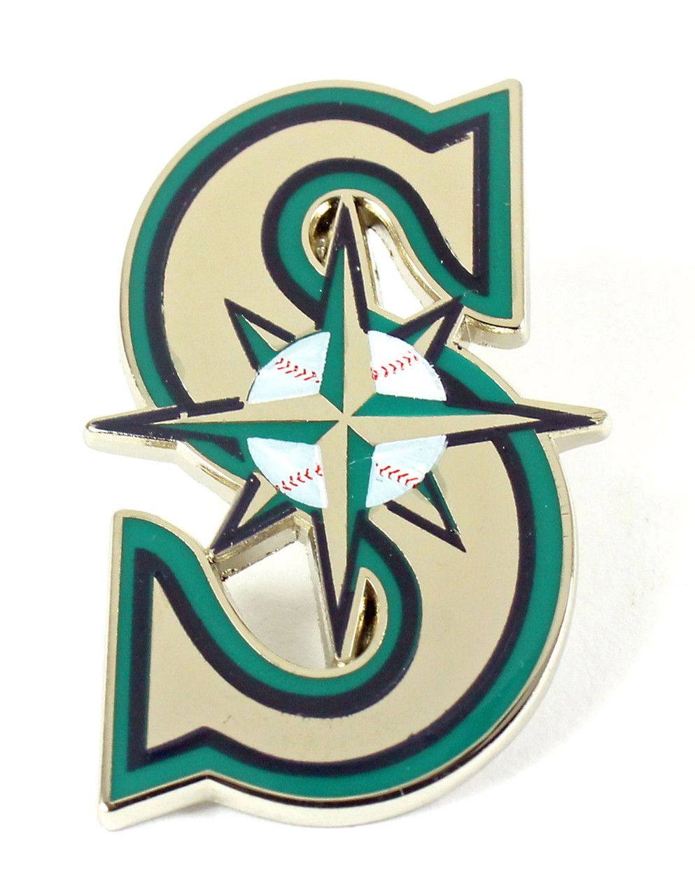 Seattle Mariners Logo - Seattle Mariners Secondary Collector Enamel Pin Jewelry Card