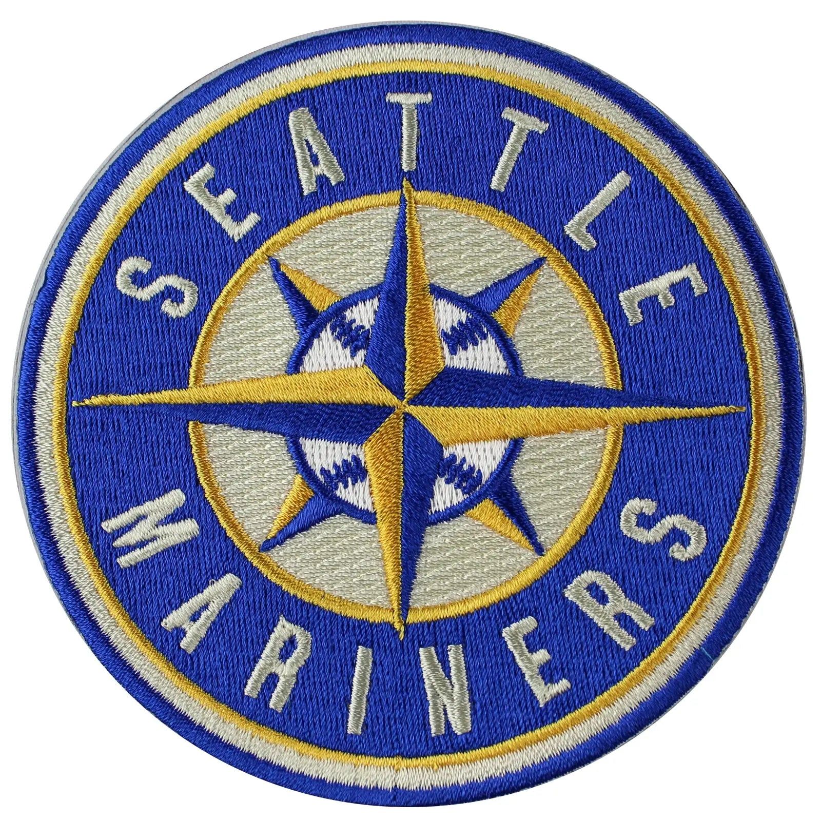Seattle Mariners Logo - Seattle Mariners Blue Yellow Compass Logo Sleeve Jersey Patch (2015) –  Patch Collection
