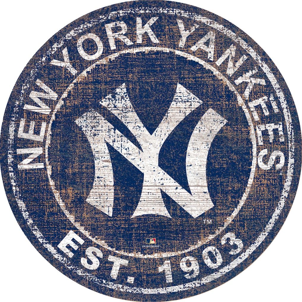 New York Yankees Logo - New York Yankees 24'' Round Heritage Logo Sign