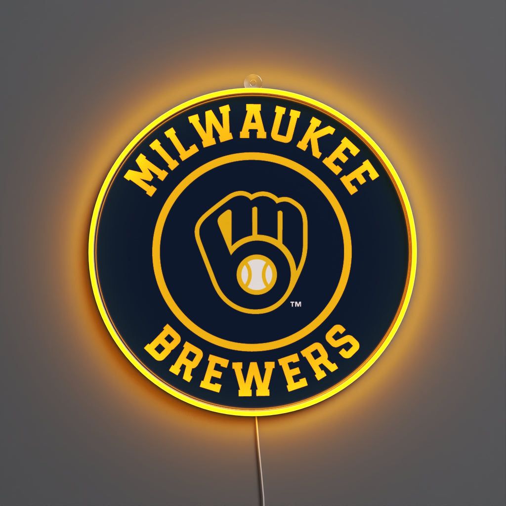 Milwaukee Brewers Logo - Milwaukee Brewers Rounded Logo, LED neon sign