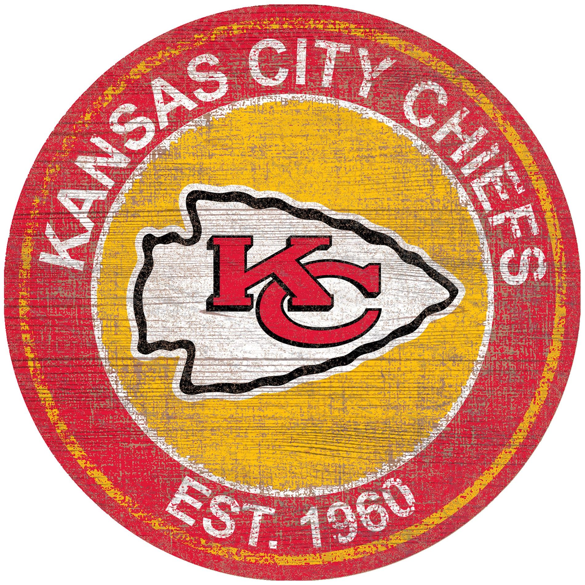 Kansas City Chiefs Logo - Kansas City Chiefs 24'' Round Heritage Logo Sign