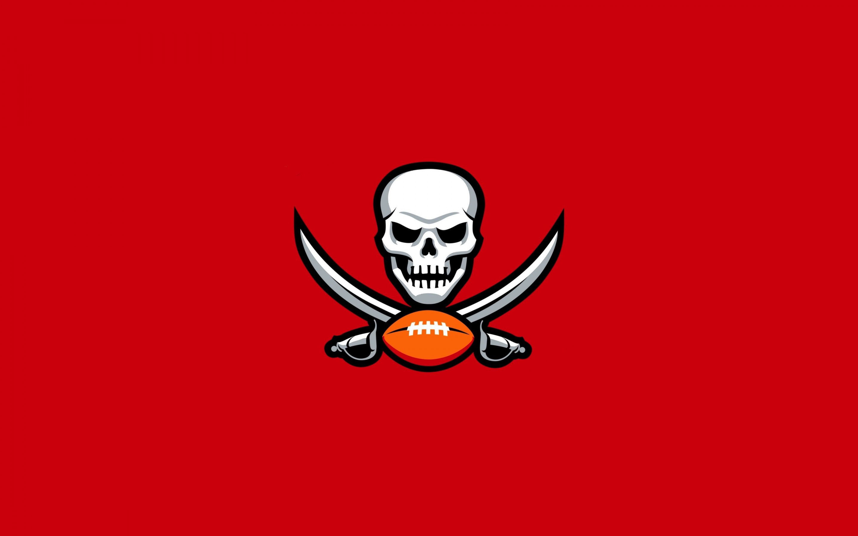Tampa Bay Buccaneers Logo - Tampa Bay Buccaneers Wallpaper 4K, Minimal logo, Red background