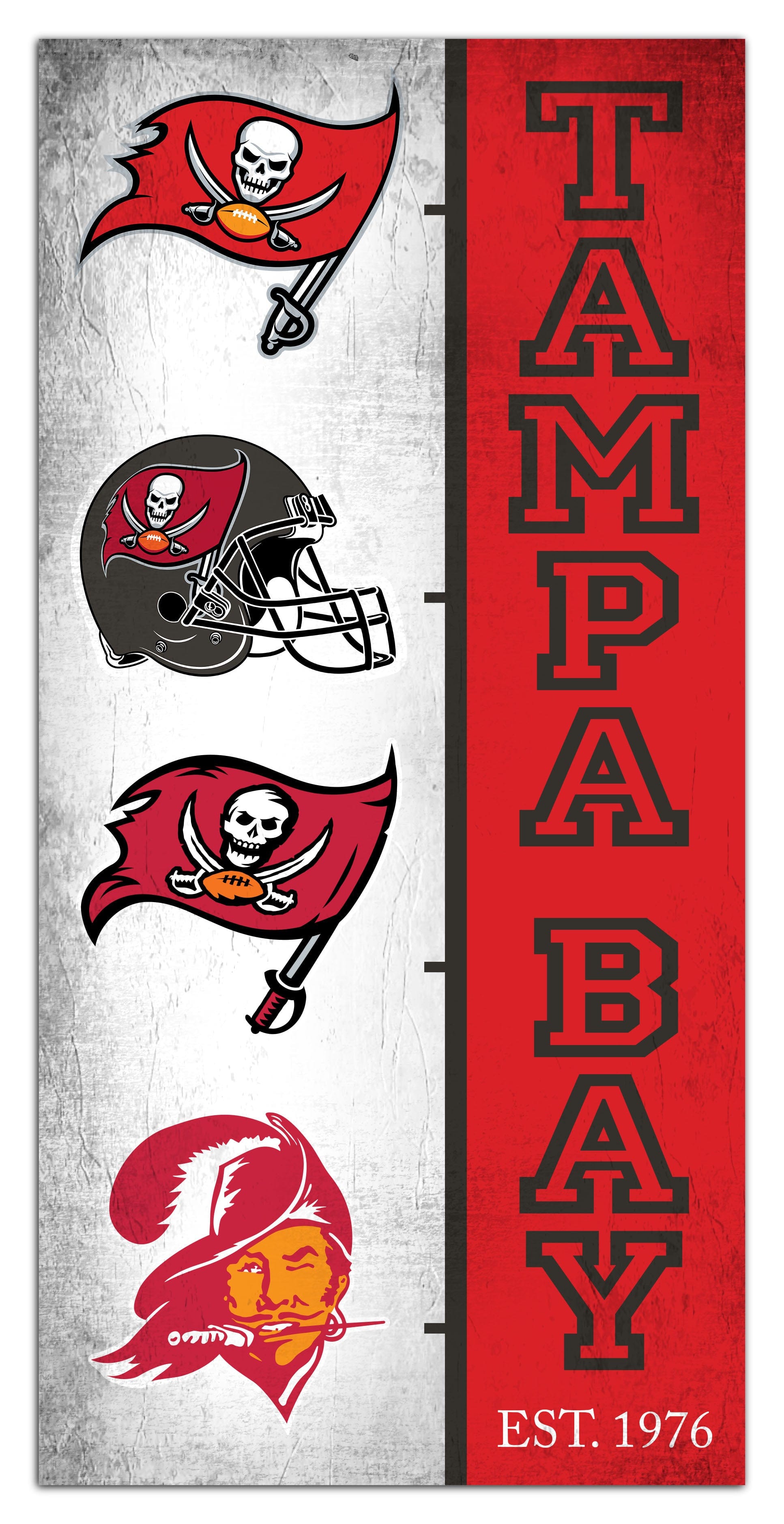 Tampa Bay Buccaneers Logo - fan creations Tampa Bay Buccaneers Team Logo Progression 6x12 Factory Sale  | Hots
