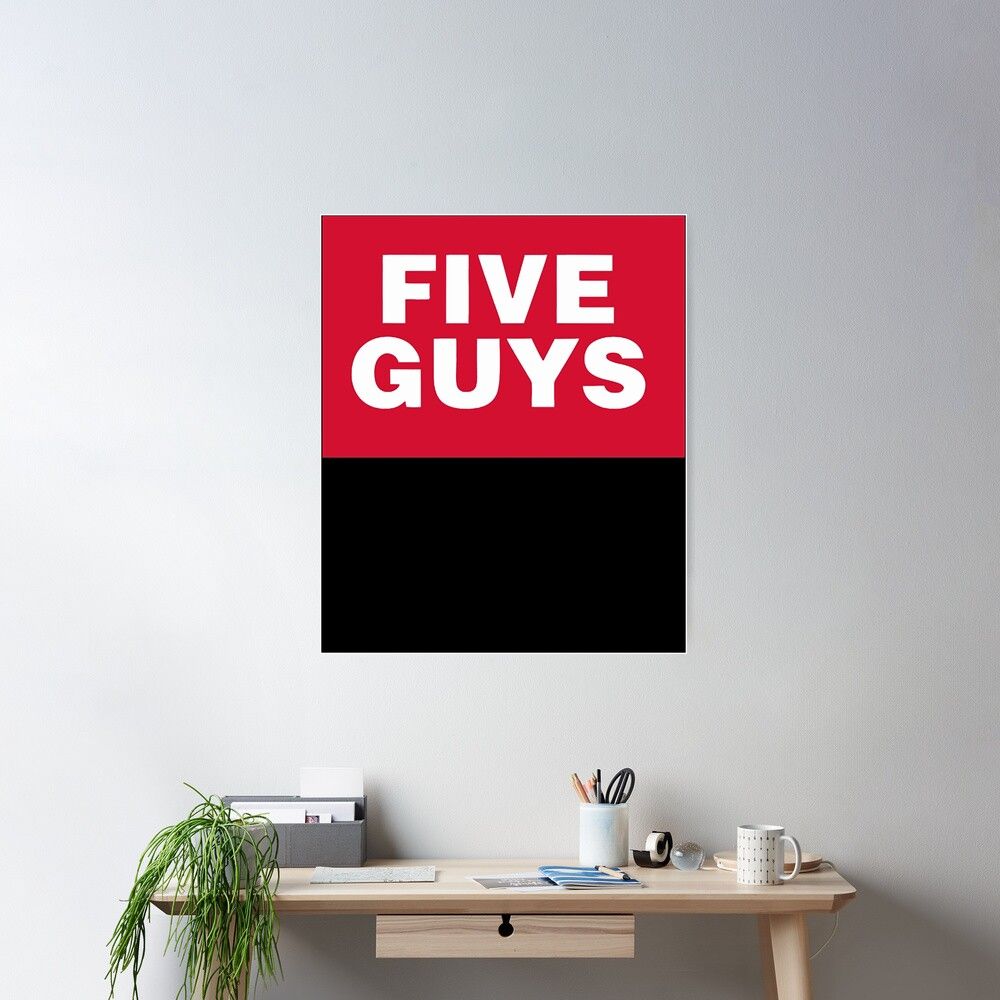 Five Guys Logo - Five Guys Logo Essential Poster