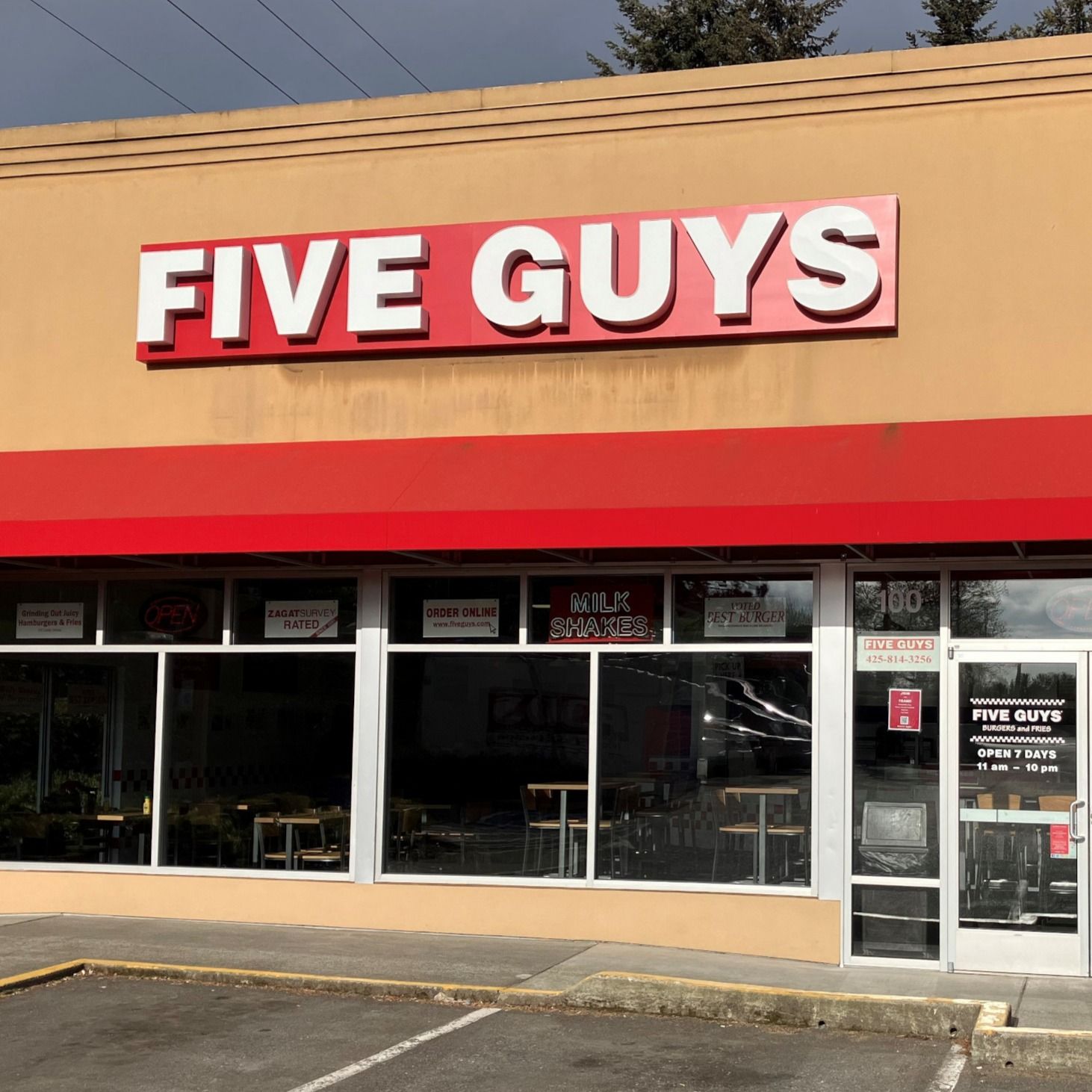 Five Guys Logo - Five Guys Totem Lake: Cheeseburger, hot dog, fries, and milkshakes in  Kirkland