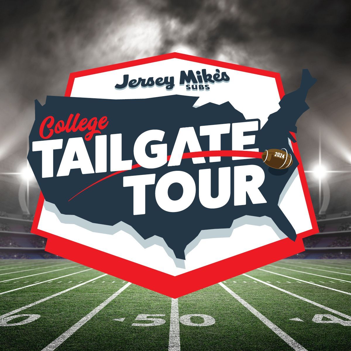 Jersey Mikes Logo - Jersey Mike's Subs Multi City College Tailgate Tour