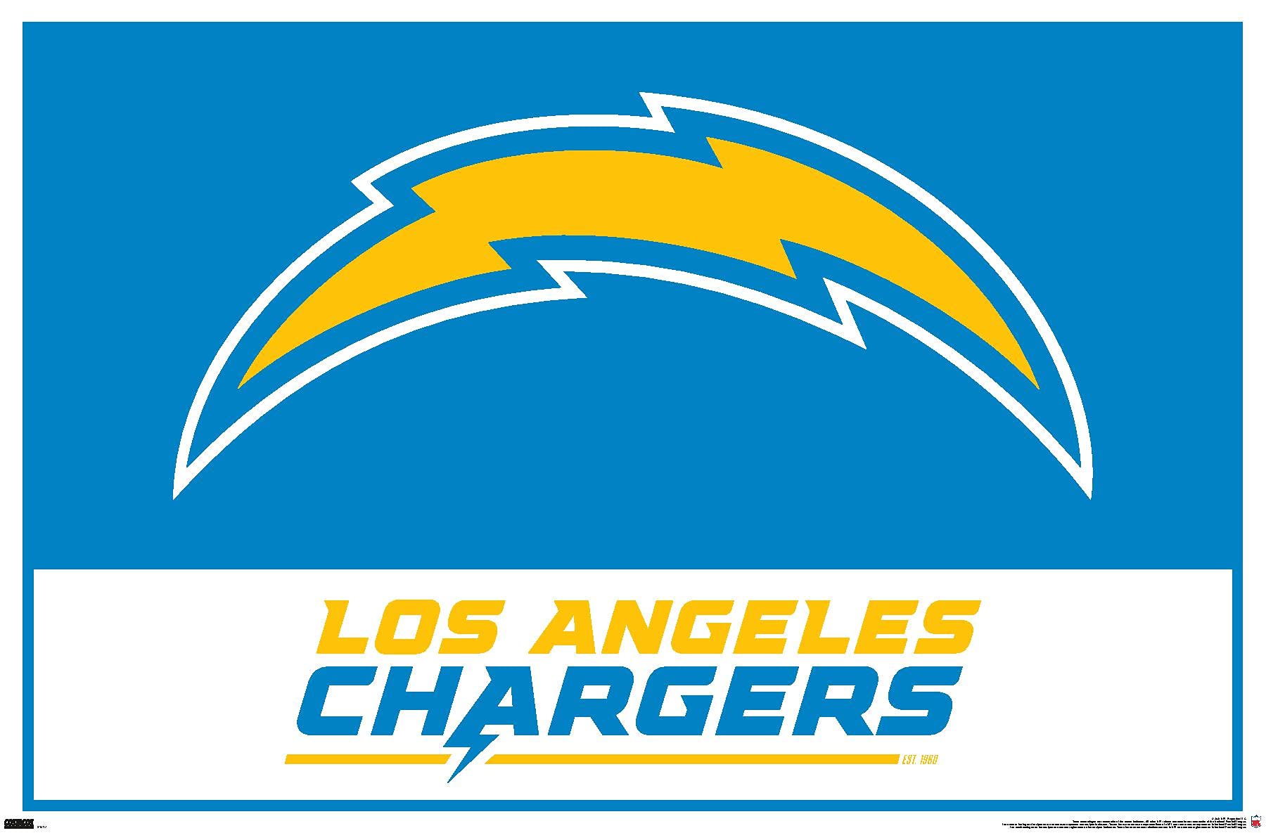 Los Angeles Chargers Logo - Amazon.com: NFL Los Angeles Chargers - Logo 21 Wall Poster, 34L