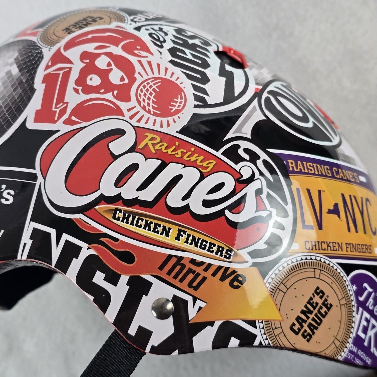 Raising Canes Logo - Raising Canes Logo Sticker Helmet NYC Times Square Flagship Store Merch -  RARE! | eBay