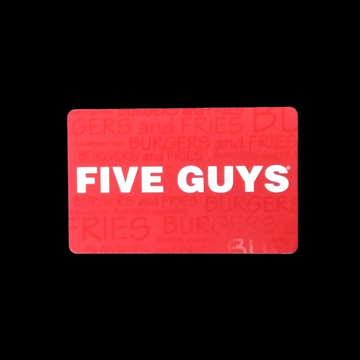 Five Guys Logo - Five Guys Logo NEW COLLECTIBLE GIFT CARD $0 #6006