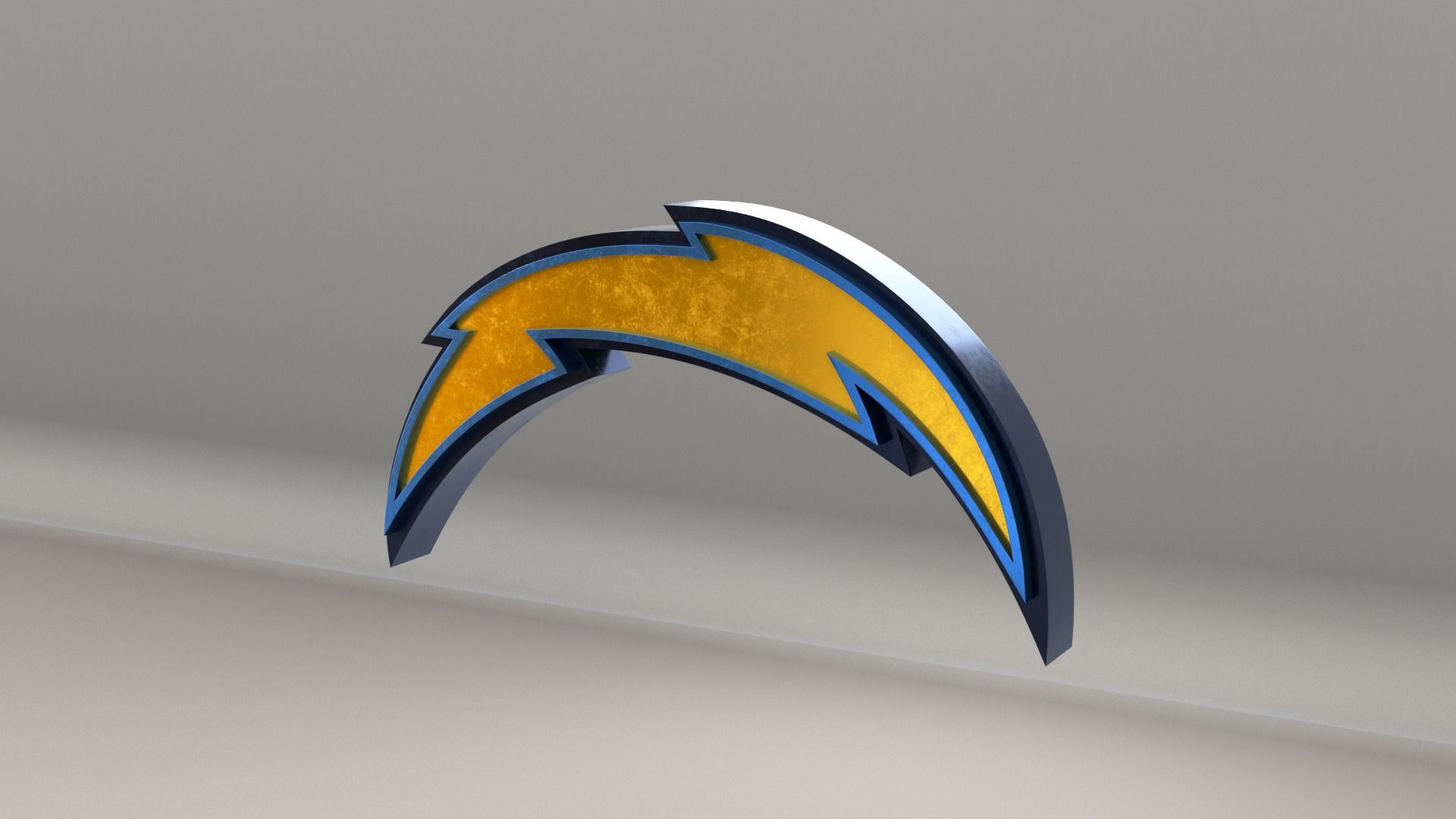 Los Angeles Chargers Logo - NFL Los Angeles Chargers Logo 3D model | CGTrader