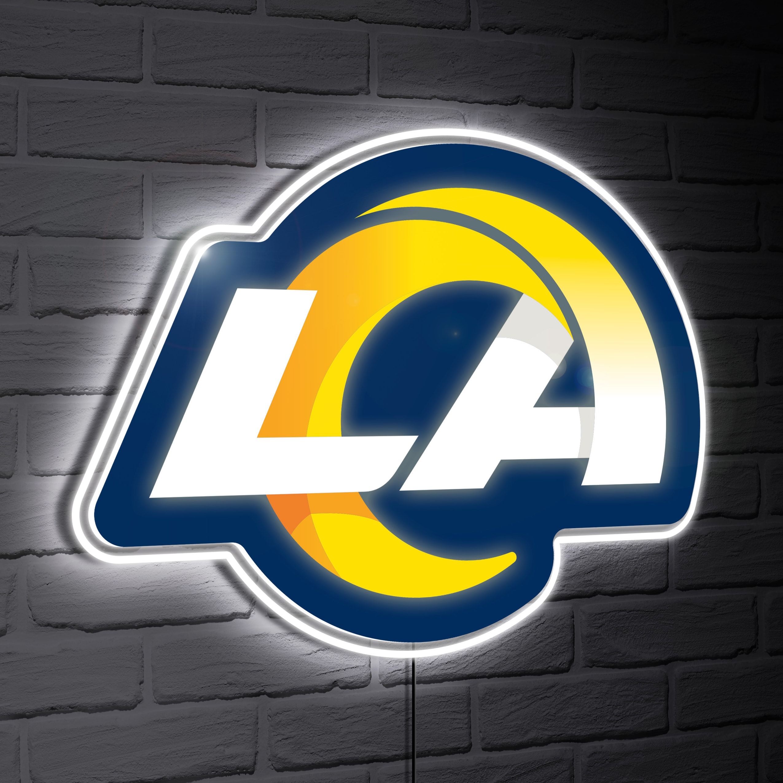 Los Angeles Rams Logo - Los Angeles Rams LED Team Logo Shaped Lighted Wall Sign