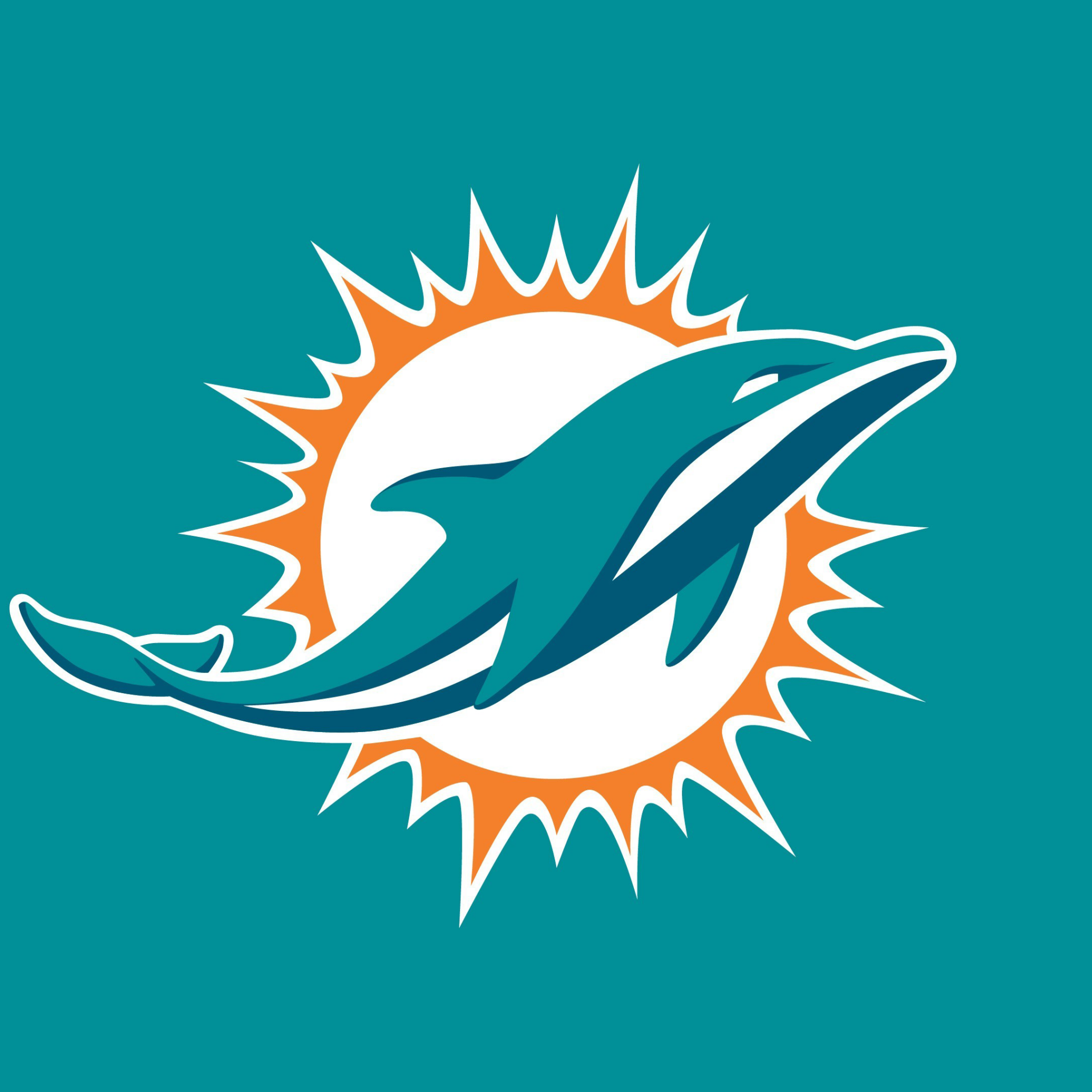 Miami Dolphins Logo - Miami Dolphins Wallpaper 4K, NFL team, Logo, Teal background