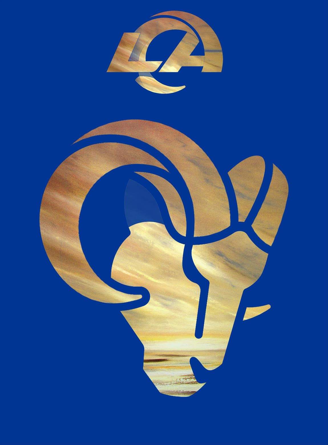 Los Angeles Rams Logo - A Ram's wallpaper I made combining our new logos. I hope you like it. Horns  Up!!! : r/LosAngelesRams