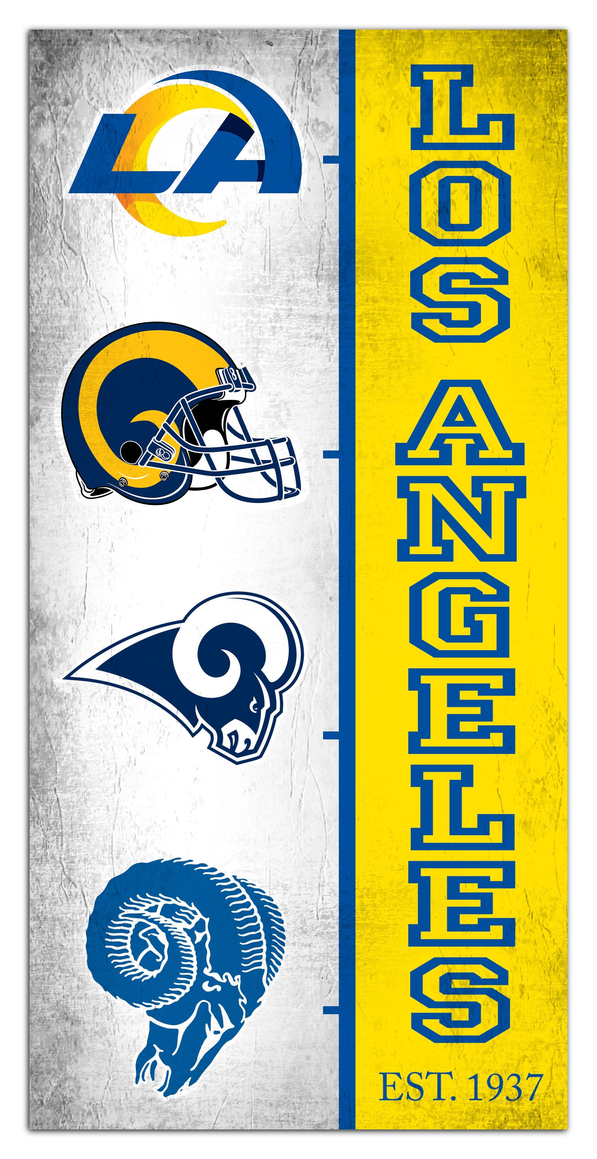 Los Angeles Rams Logo - Los Angeles Rams Team Logo Progression 6x12