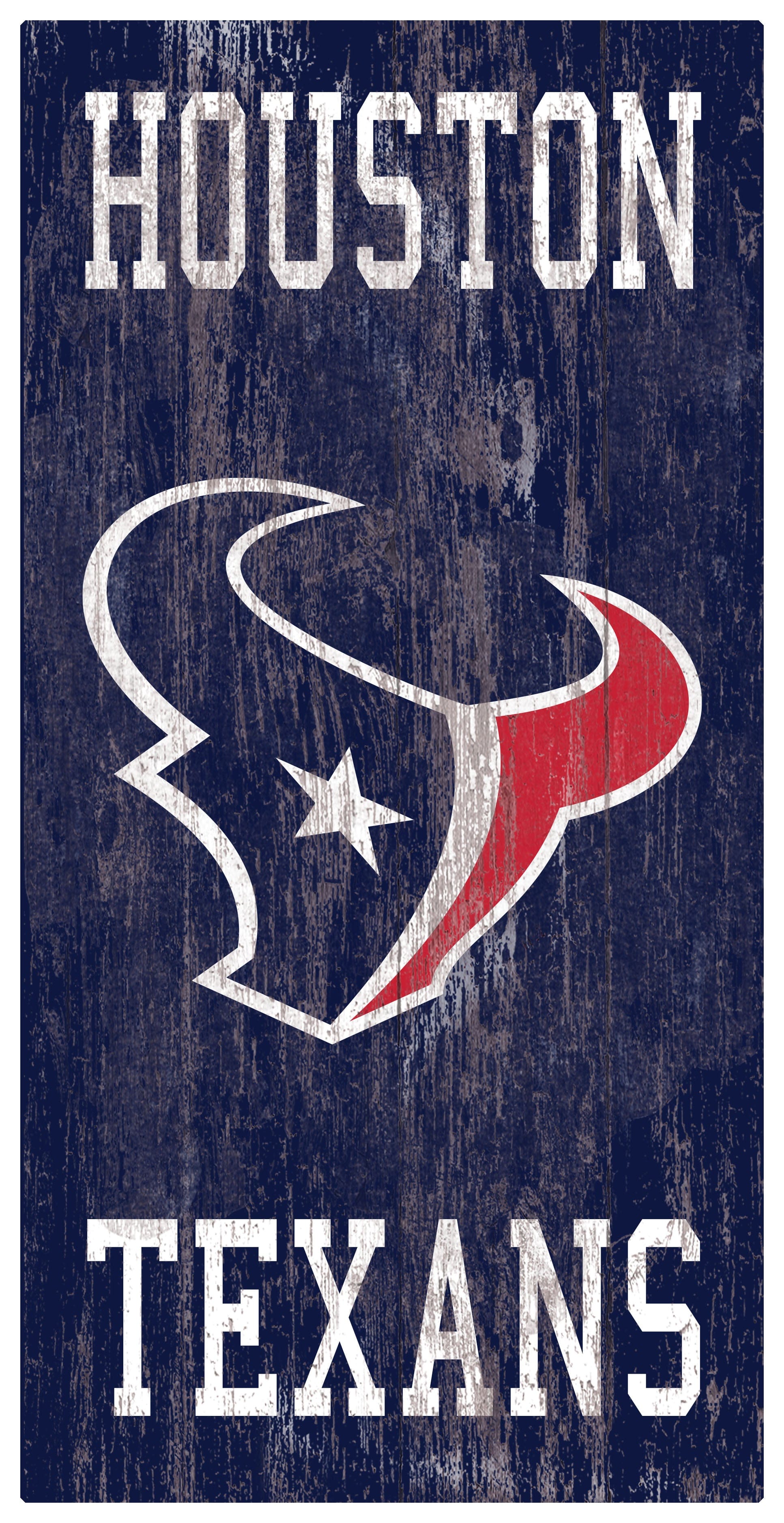 Houston Texans Logo - Houston Texans Heritage Logo W/ Team Name 6x12
