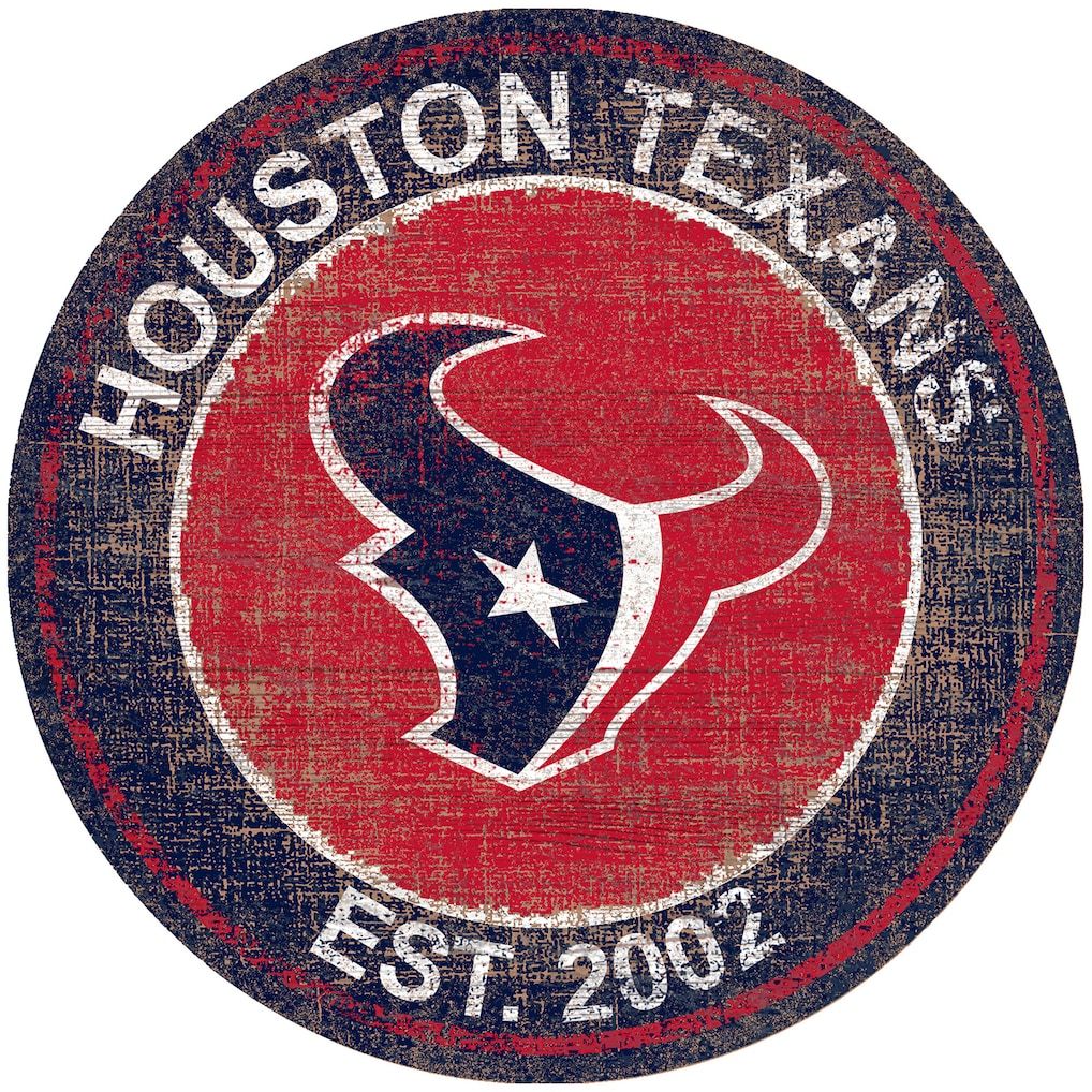 Houston Texans Logo - Houston Texans 24'' Round Heritage Logo Sign