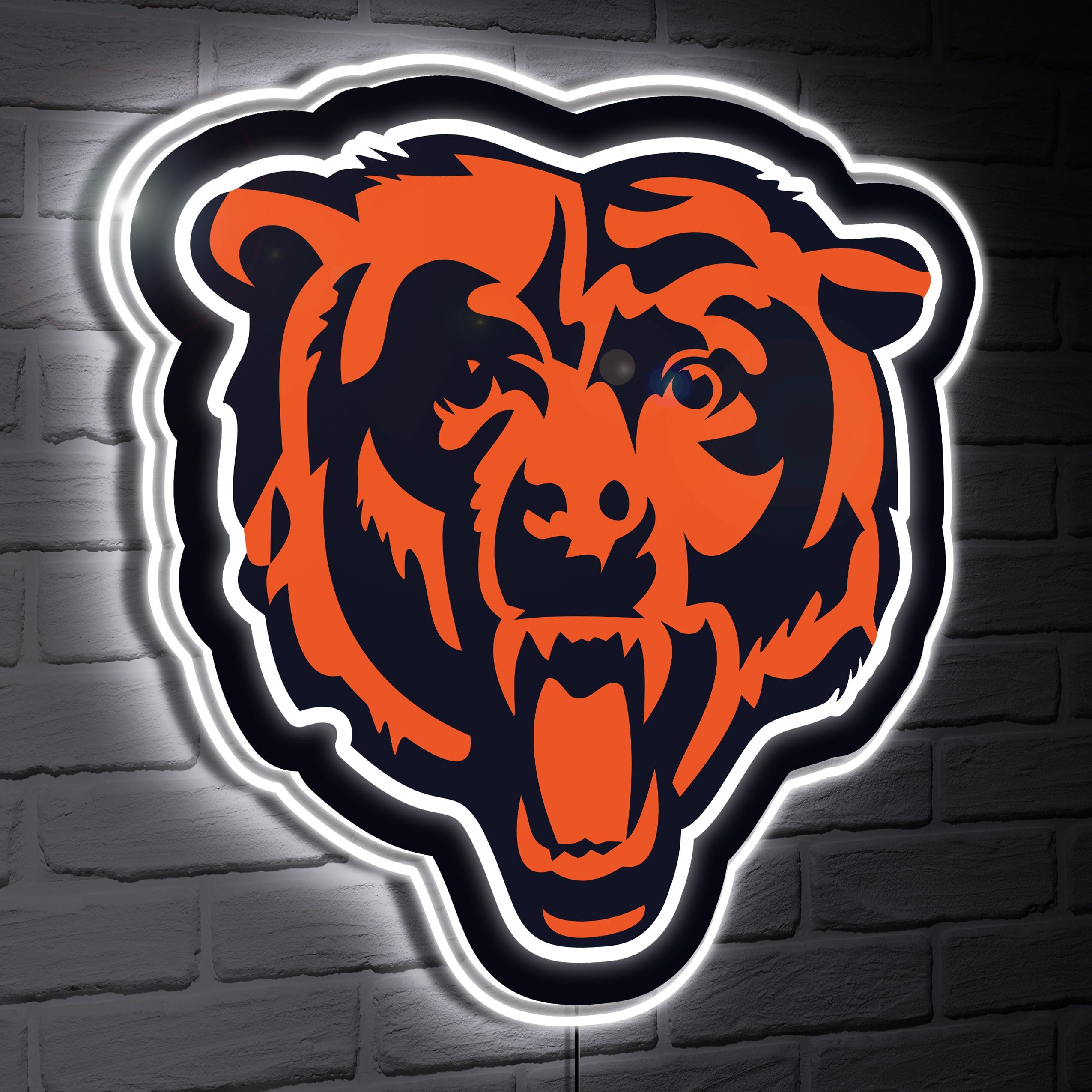 Chicago Bears Logo - Chicago Bears LED Team Logo Shaped Lighted Wall Sign