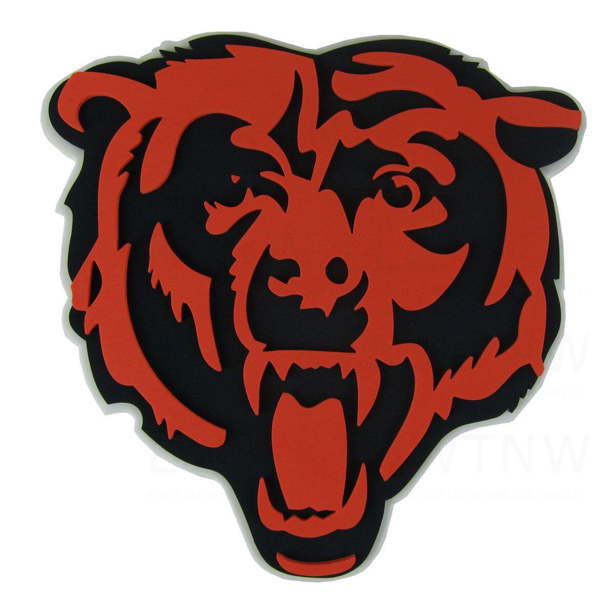 Chicago Bears Logo - New NFL Chicago Bears Full Logo 3D Fan Foam Logo Holding Wall Sign 14.2? x  14.1? | eBay
