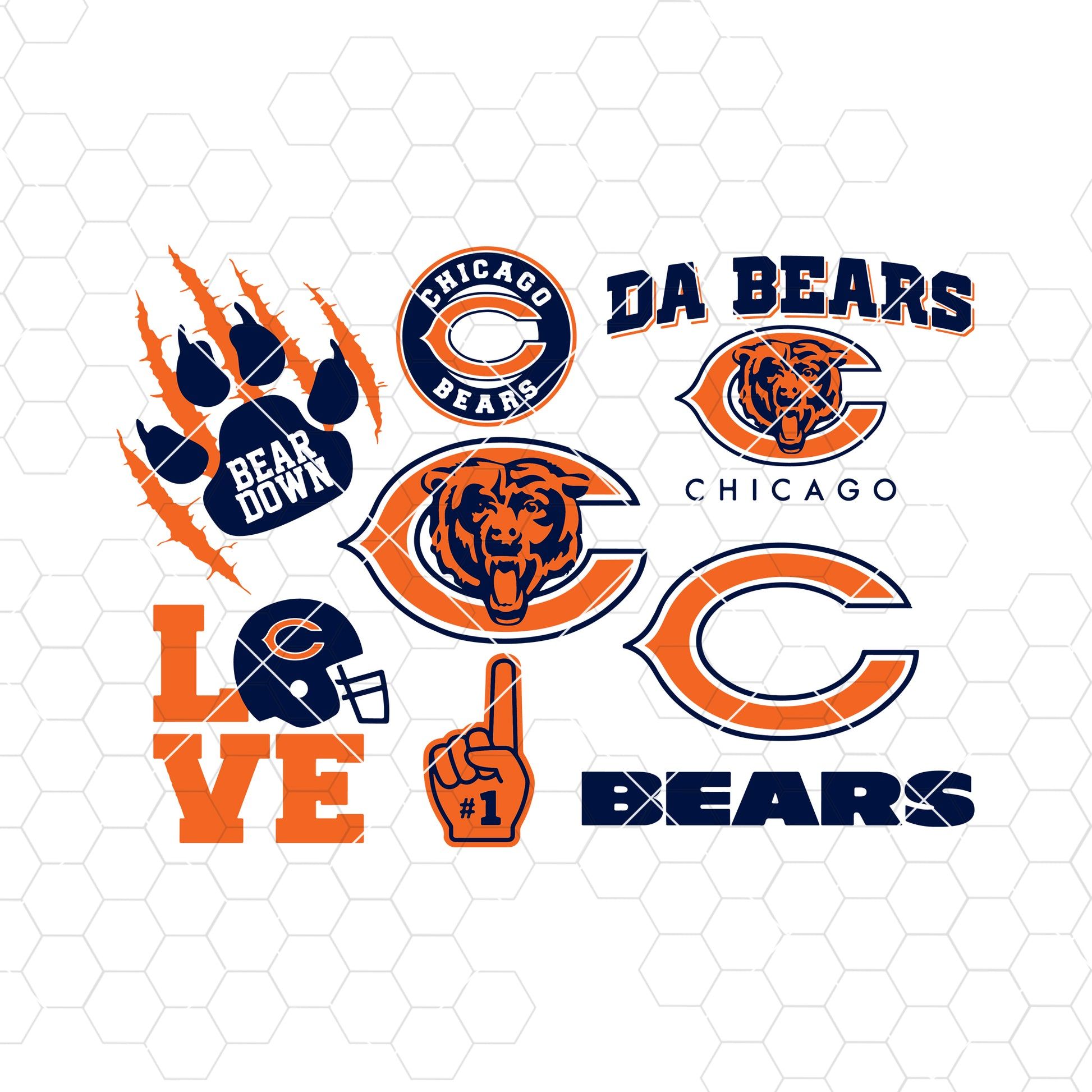 Chicago Bears Logo - Chicago Bears SVG, Chicago Bears files, bears logo, football, silhouette  cameo, cricut, cut file, digital clipart, layers, png dxf ai – DoranStars