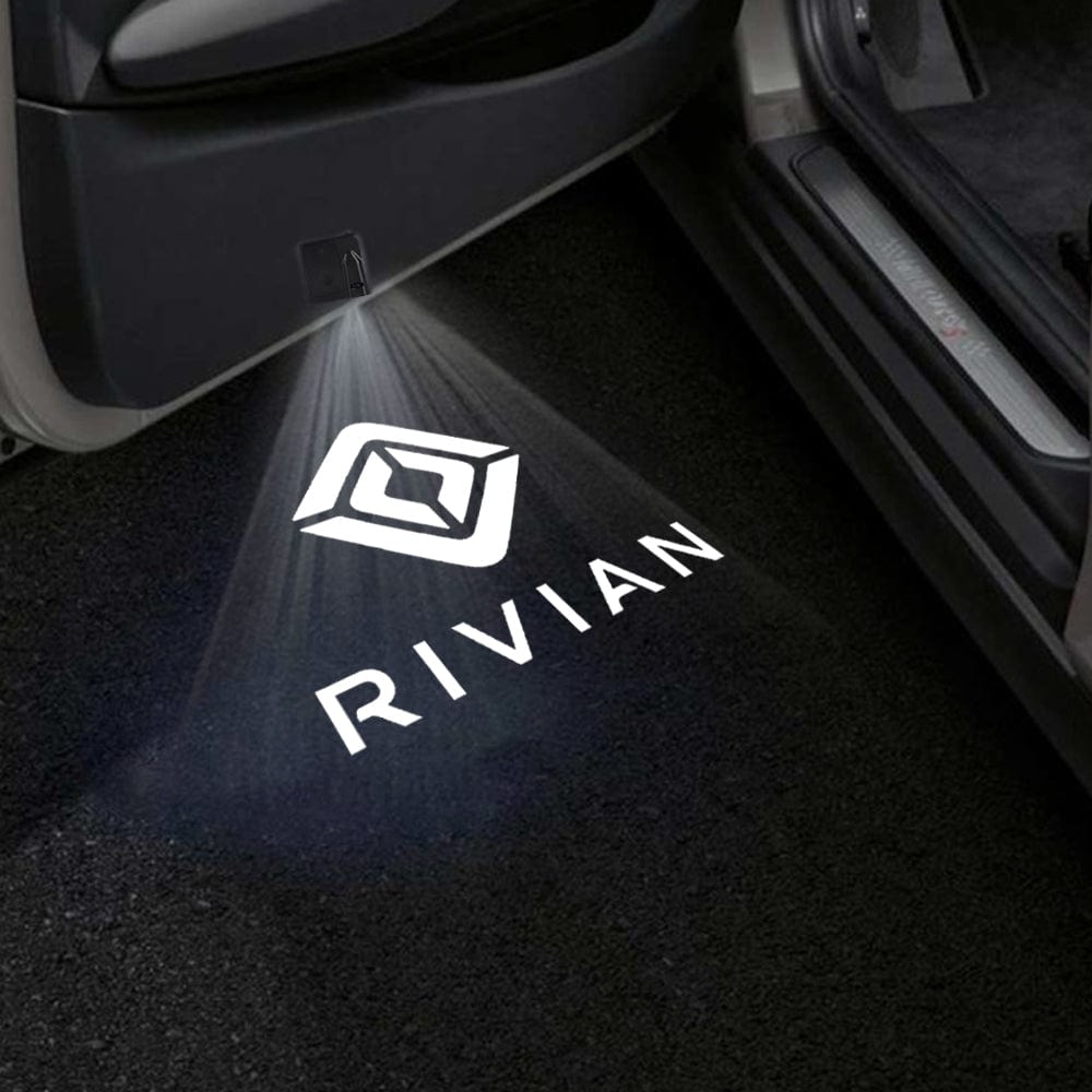 Rivian Logo - Rivian R1S Door Stick On Puddle Lights Multiple Designs 2022-2026